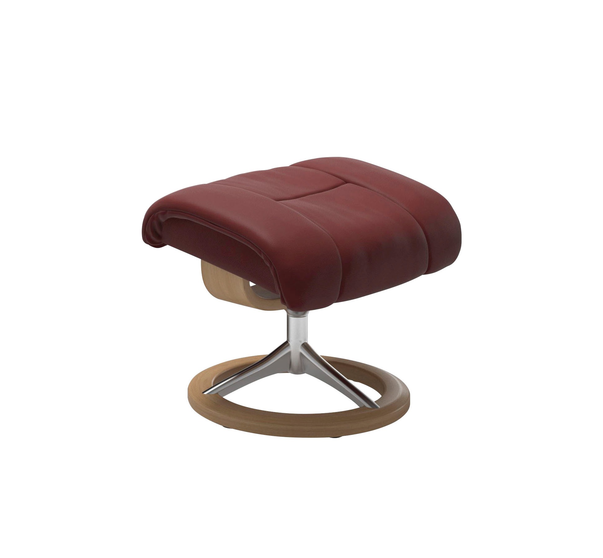Stressless® Relaxsessel »Reno«, (Set, Relaxsessel mit Hocker), mit Hocker, mit Signature Base, Größe S, M & L, Gestell Eiche