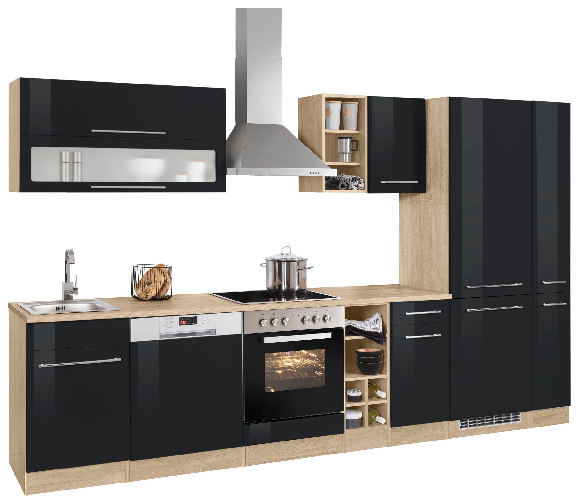 KOCHSTATION Küchenzeile »KS-Eton«, mit E-Geräten, Breite 330 cm günstig online kaufen