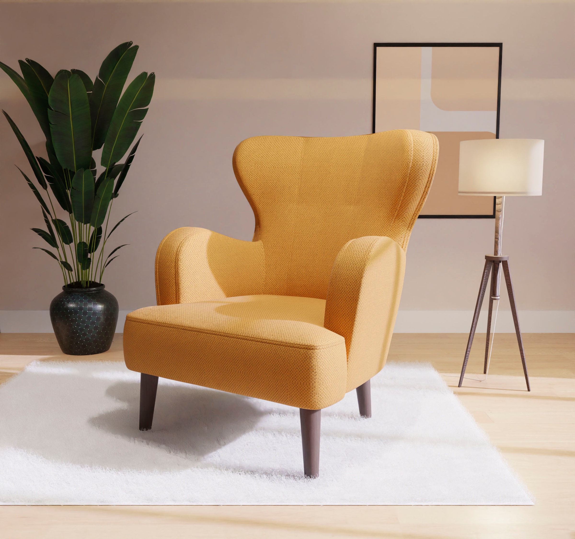 Home affaire Sessel »SICILIA«, moderner Ohrensessel
