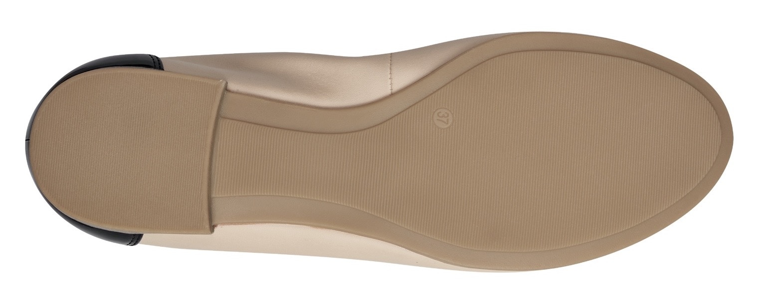 Tamaris Ballerina, Blockabsatz, Businessschuh, Schlupfschuh mit Elastikeinfass