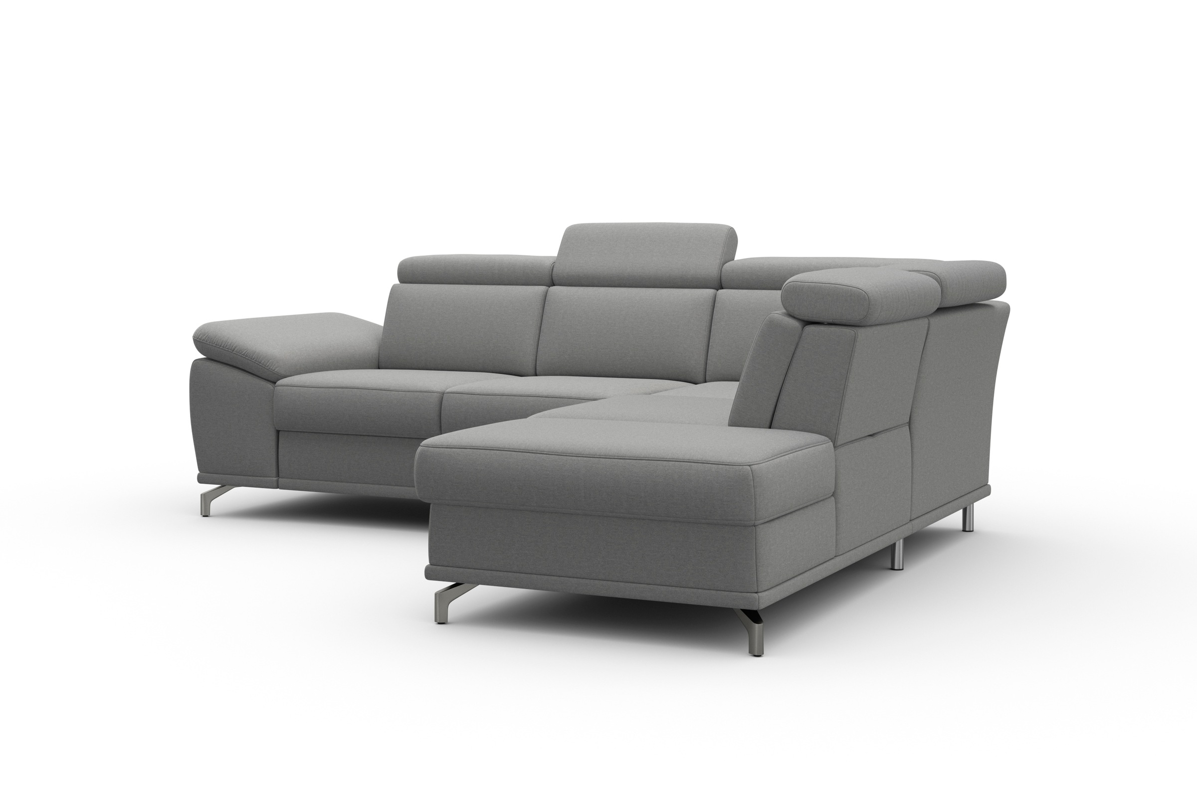sit&more Ecksofa »Cabrio L-Form, B: 274 cm, mit Sitztiefen-, Arm- & Kopfteilverstellung« 3 Nierenkissen, Federkern, optional Bettfunktion und Stauraum