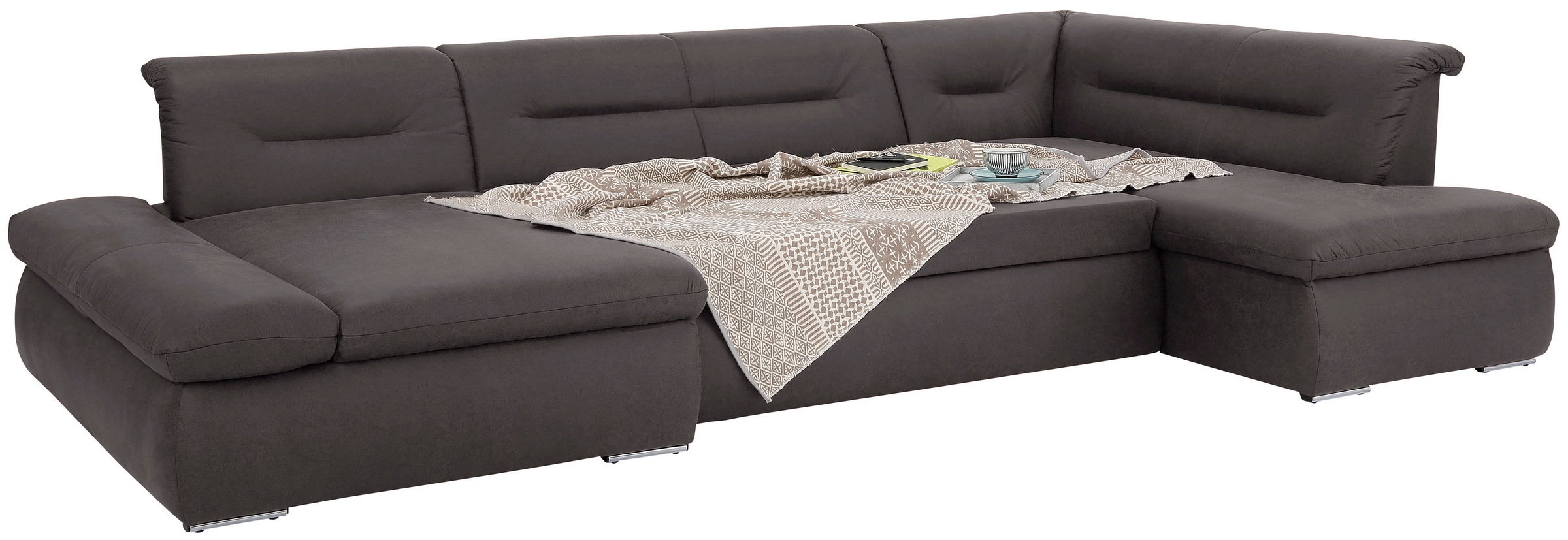 INOSIGN Wohnlandschaft »Avesa U-Form«, Wahlweise mit Armteilverstellung und Bettfunktion, B/T/H: 355/216/80cm