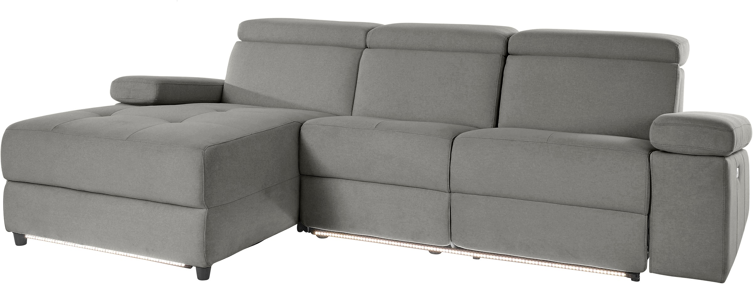 Places of Style Ecksofa »Kilado, L-Form,«, mit Relaxfunktion, verstellbarer Armlehne, Kopfteilverstellung