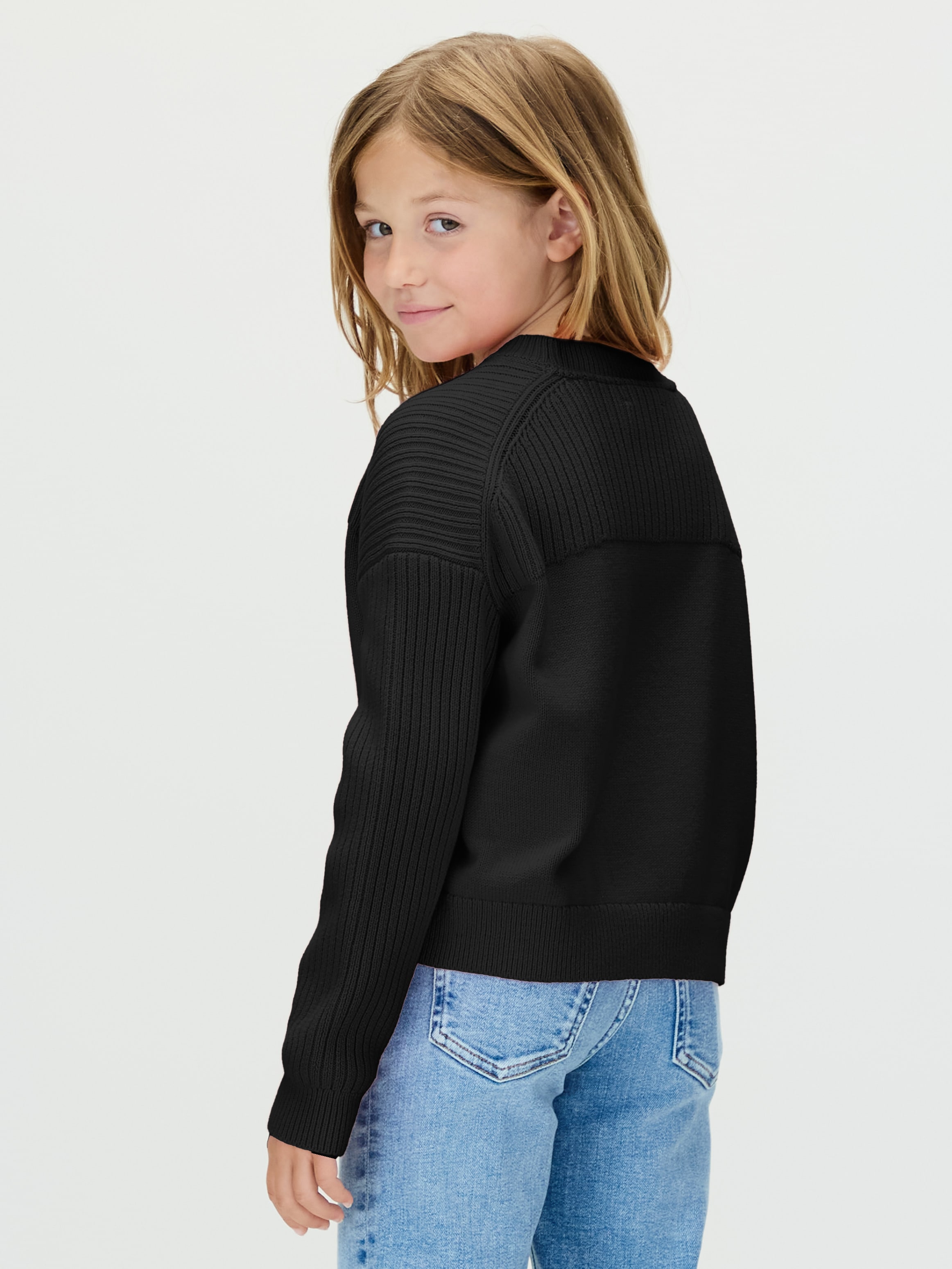 Calvin Klein Jeans Strickpullover »MONOLOGO CN SWEATER« für Kinder bis 16 Jahre, Logo-Stickerei