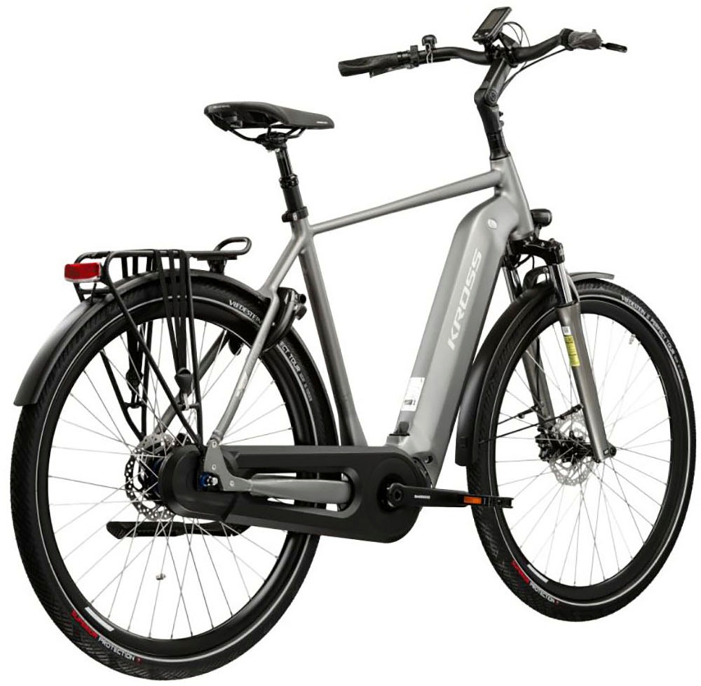 Kross »E-Citybike Damen Sentio 6.0 28" rot - Shimano Mittelmotor« 8 Gang Shimano Nexus Schaltwerk Nabenschaltung Mittelmotor 250 W SHIMANO 36 V/250 W E6100, Mittelmotor