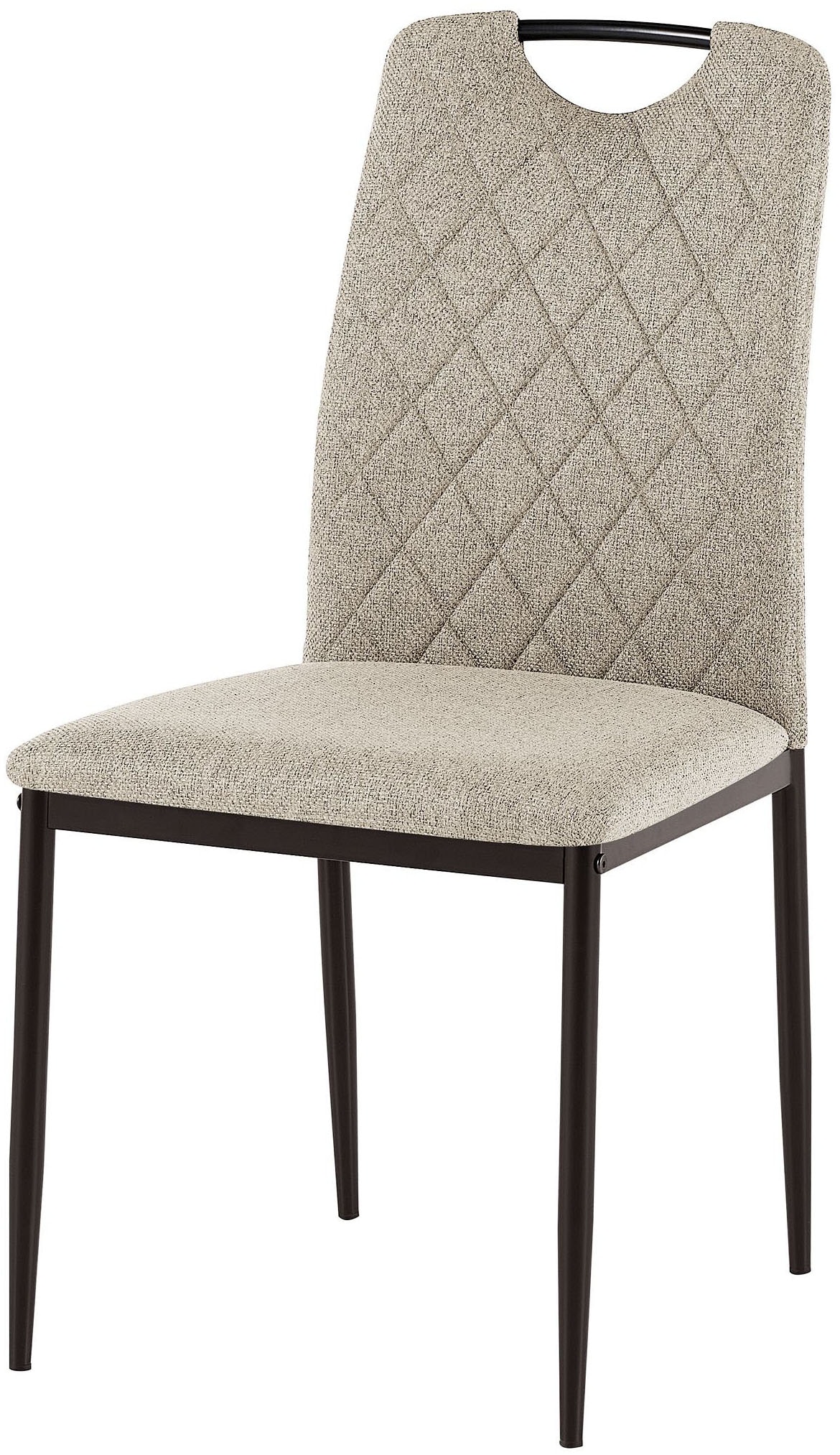 OTTO home Esszimmerstuhl »Rom« (Set) 2 Stk.bequemer Stuhl mit hochwertigem Stoffbezug und Griff im Rücken