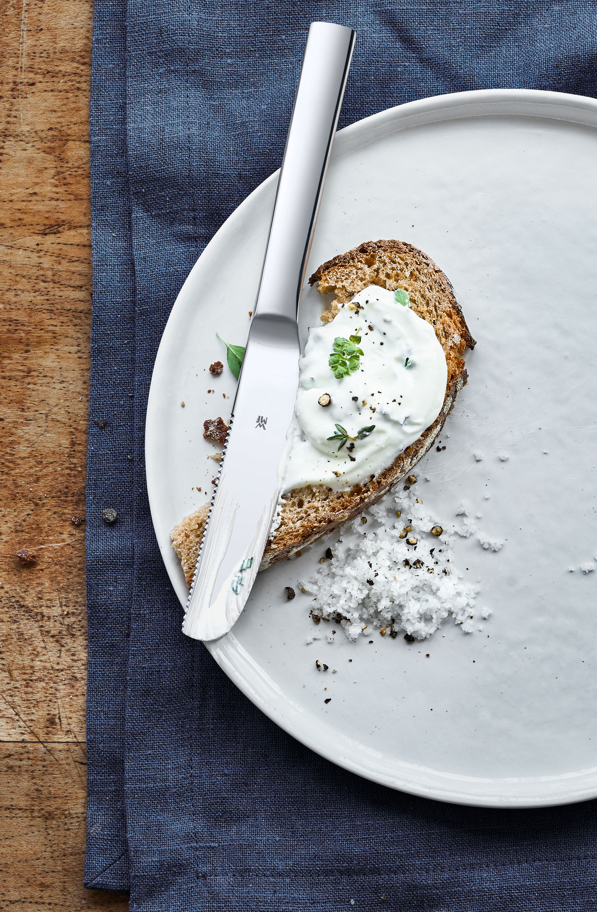 WMF Besteck-Set »Nuova« 2-tlg., Wellenschliff, 19,5 cm, Cromargan Edelstahl günstig online kaufen