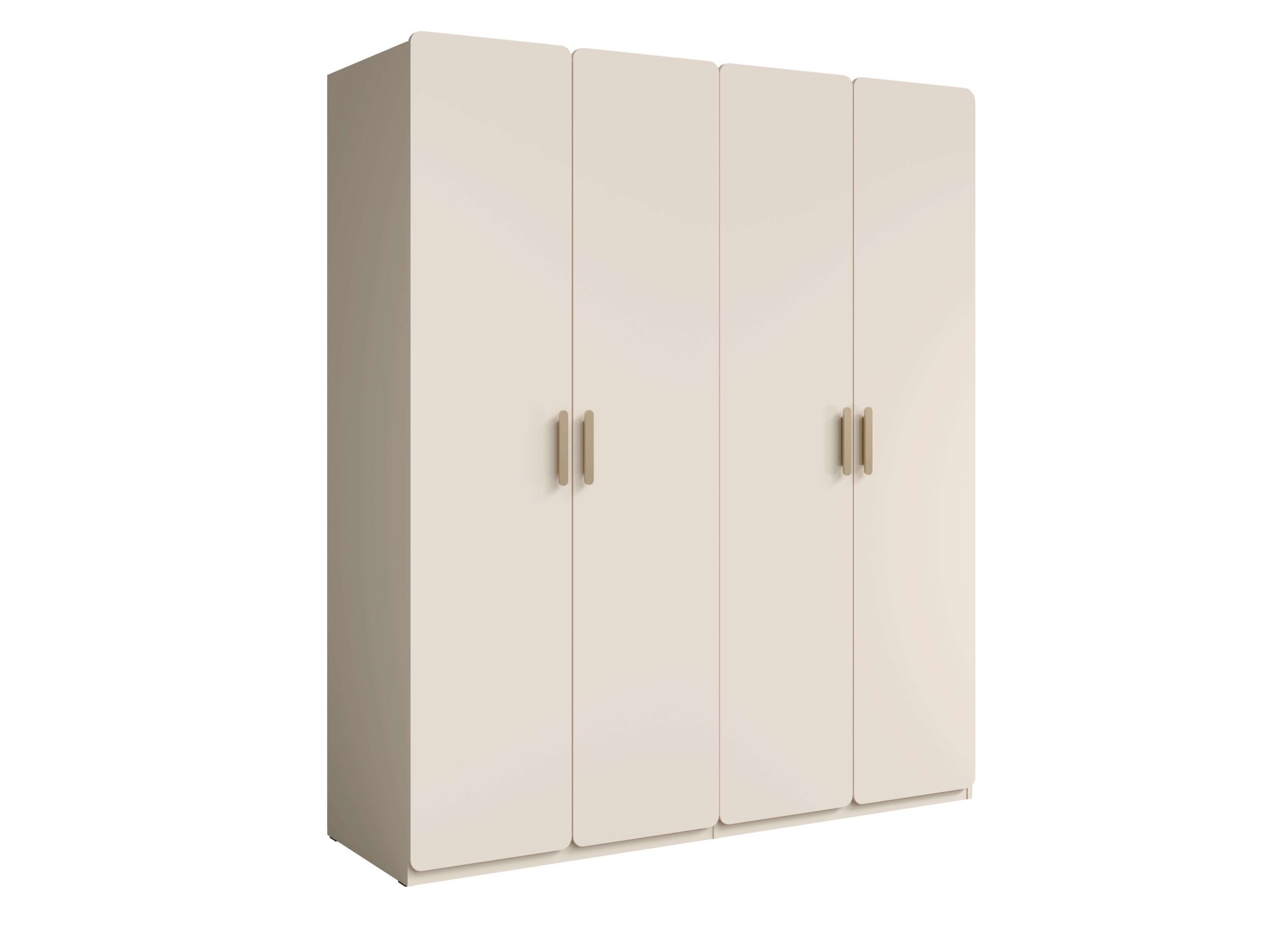 Home affaire Kleiderschrank »CLAREI mit 2 Einlegeböden, 2 Kleiderstangen, Maße B/H/T 179/210/60,5cm«, Garderobe mit 4 Drehtüren und goldenen Kunststoffgriffen