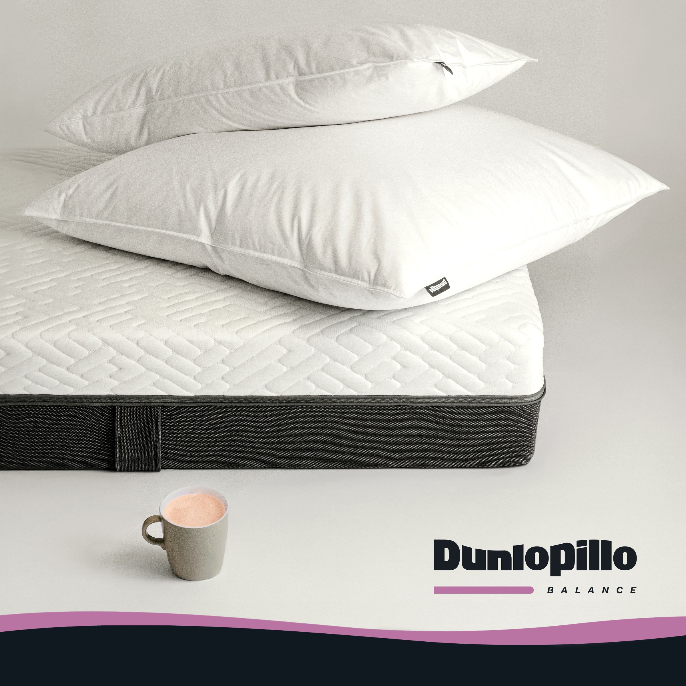Dunlopillo 3-Kammer-Kopfkissen »Dunlopillo Supreme in den Größen 40x80 & 80x80 cm« Füllung: Gänsedaunen- & Gänsefedern 1 Stk. tlg. Hergestellt in Deutschland & Downpass zertifiziert, NOMITE