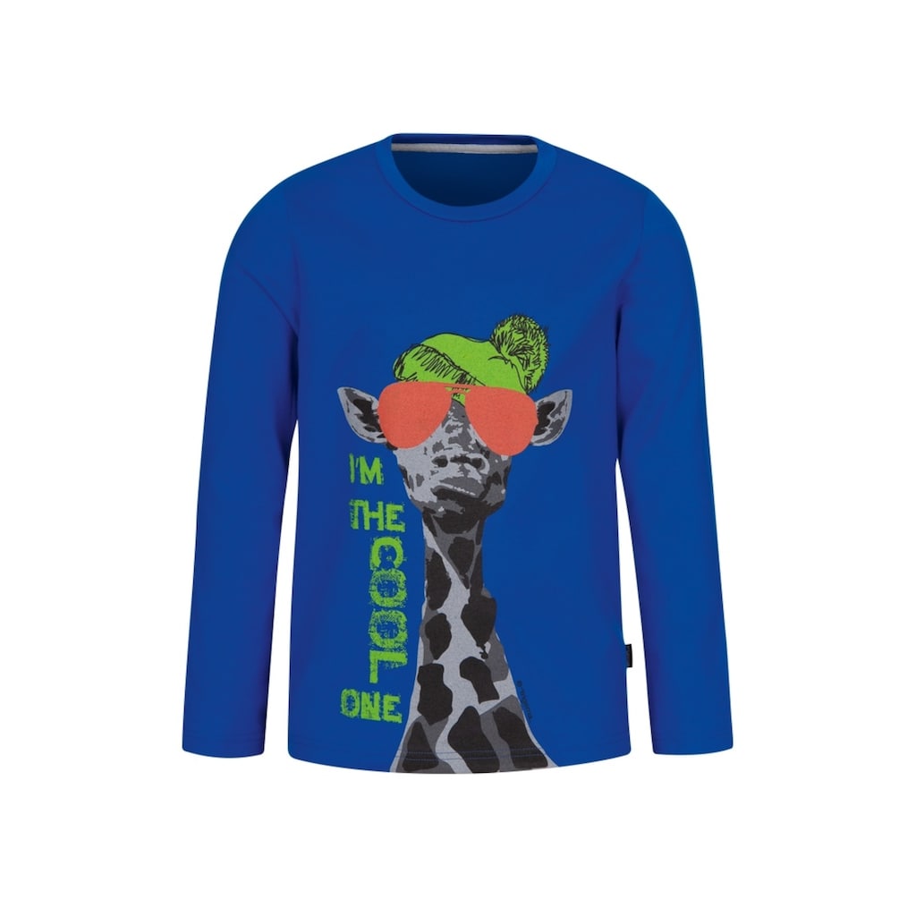 Trigema T-Shirt »TRIGEMA Lässiges T-Shirt mit Giraffen-Motiv«