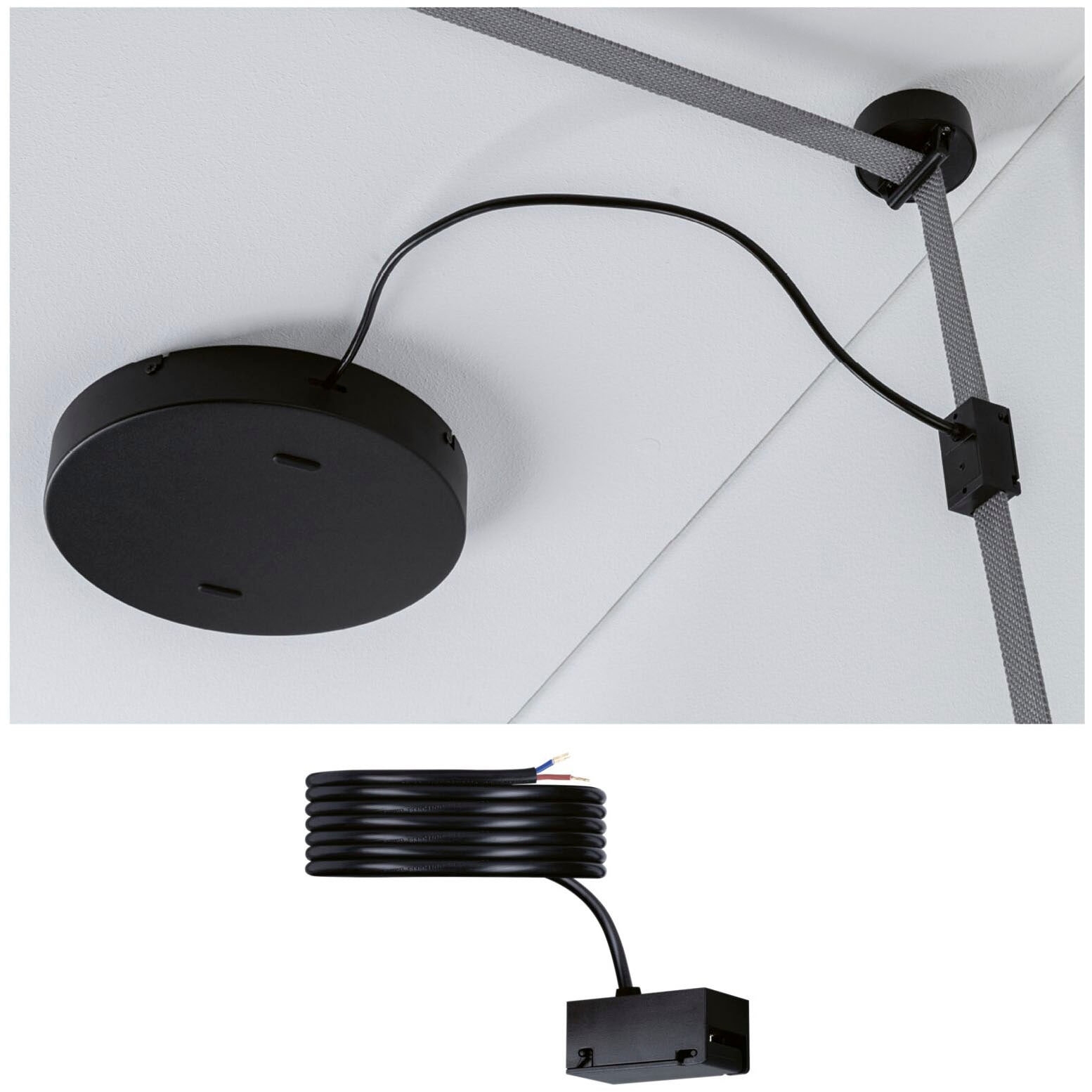 Paulmann Hängeleuchte »ULine Zubehör Einspeisung 47x26mm Schwarz« 1 Stk. günstig online kaufen