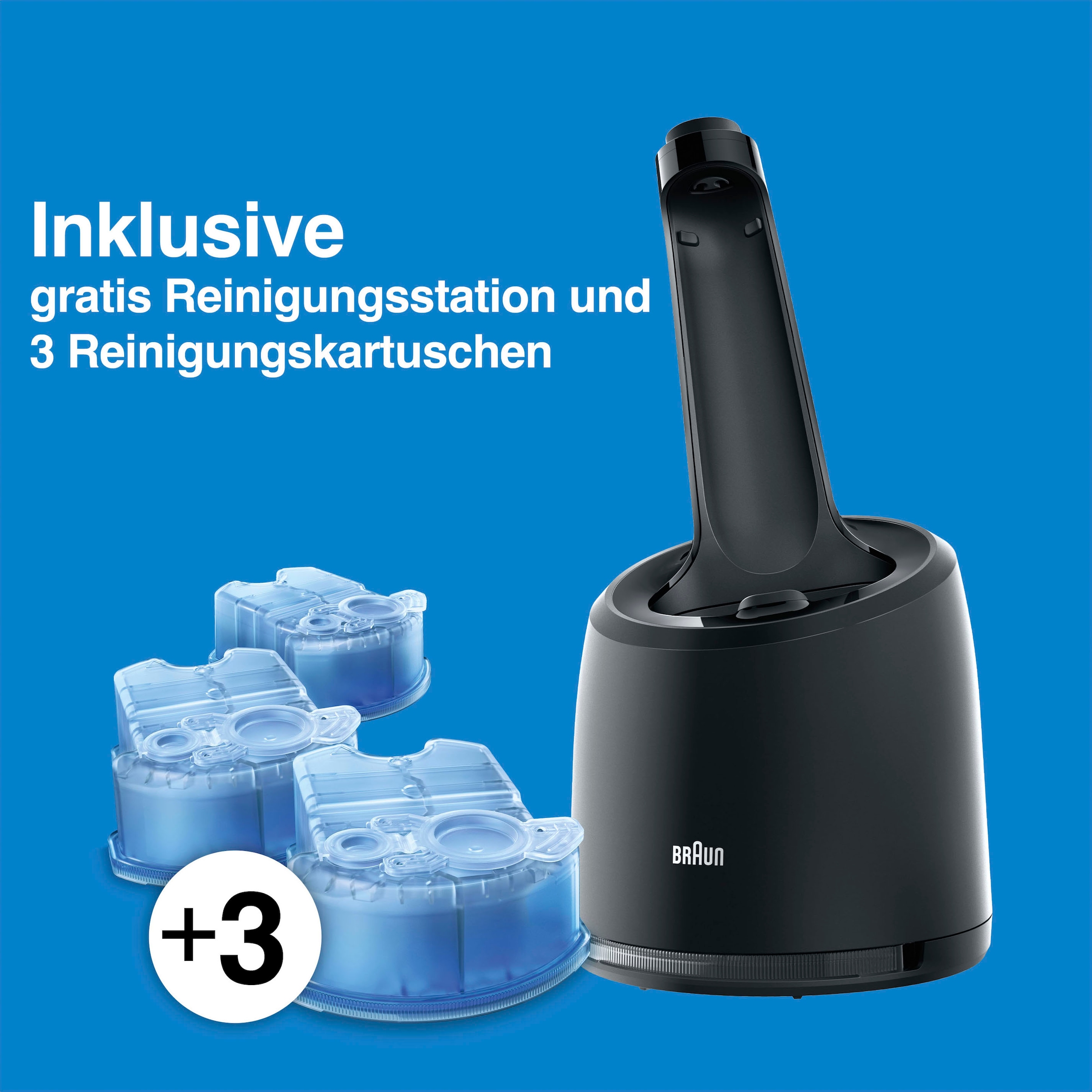 5 »Series mit & Wet Braun bei Reinigungsstation, 50-B7200cc«, online Reinigungsstation Dry, gratis Elektrorasierer