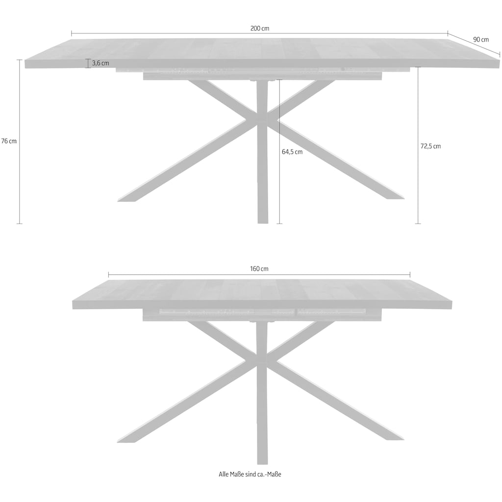 HELA Esstisch »Malou I T«, ausziehbar 160-200 cm