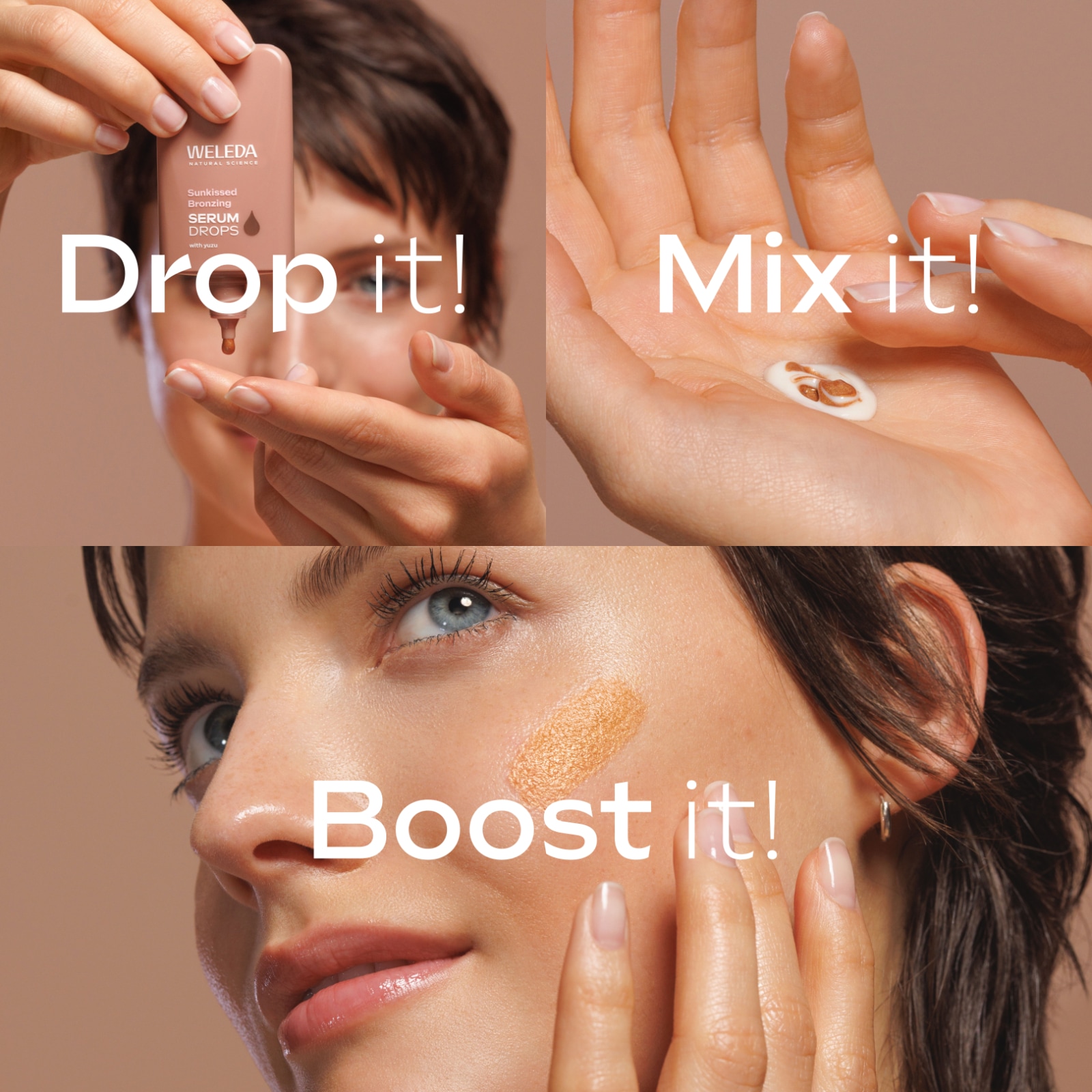 WELEDA Gesichtsserum »Sunkissed Bronzing Serum Drops« für einen sonnengeküssten Glow & Feuchtigkeit – ganz ohne Sonne