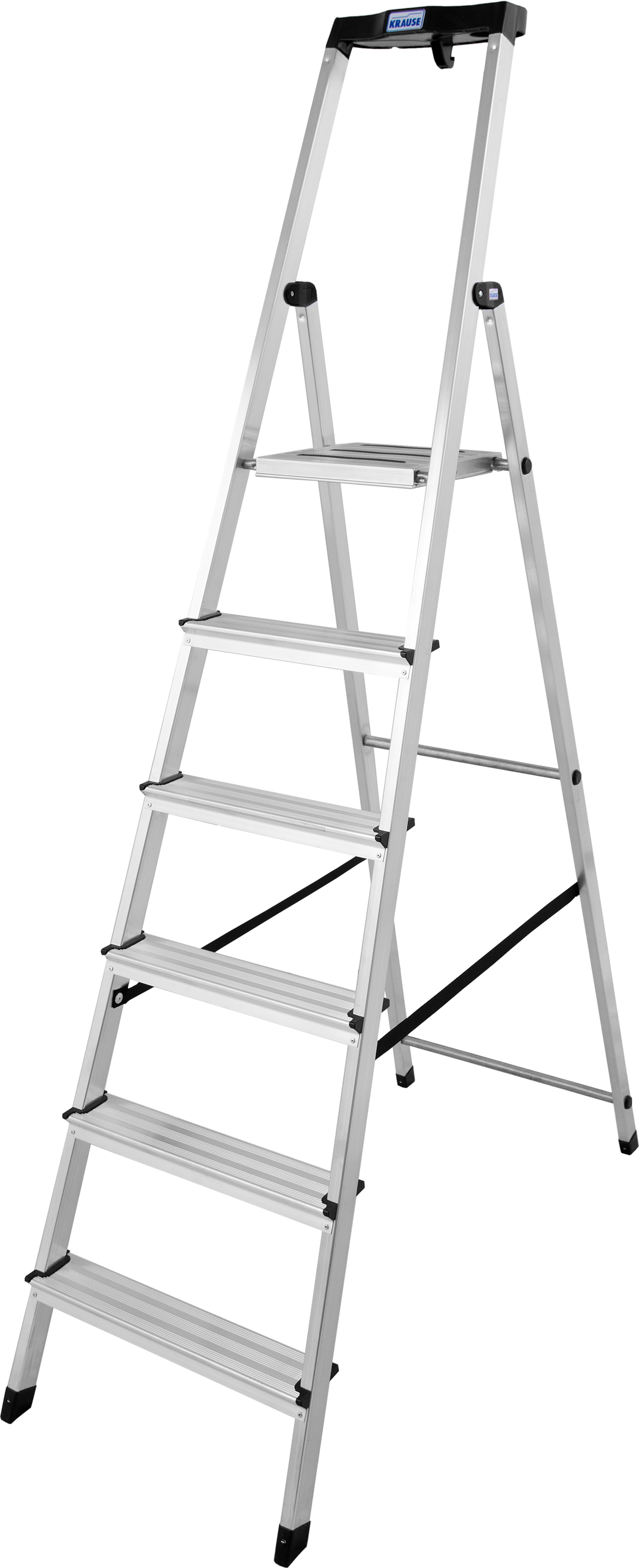 KRAUSE Stehleiter »Safety«, Aluminium, 1x6 Stufen, Arbeitshöhe ca. 325 cm