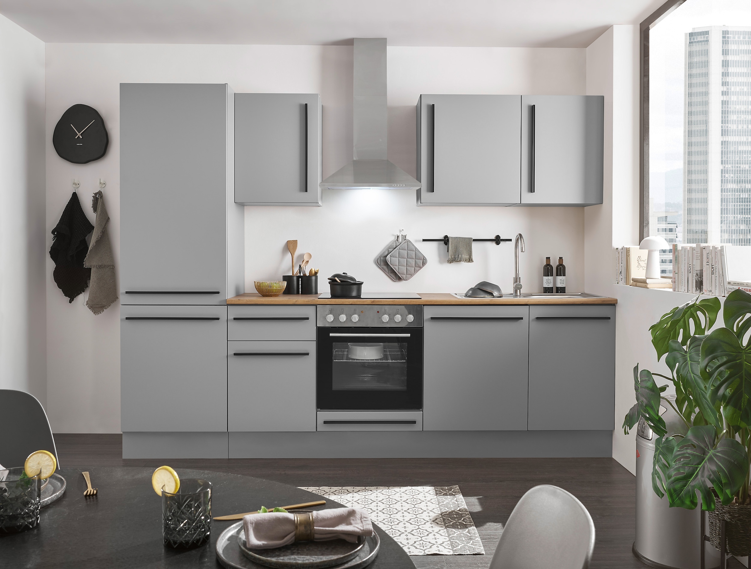 BASIC by Balculina Winkelküche »Denver, Küche BxHxT 280 x 211 x 60«, Breite 280 cm, wahlweise mit E-Geräten und Induktion