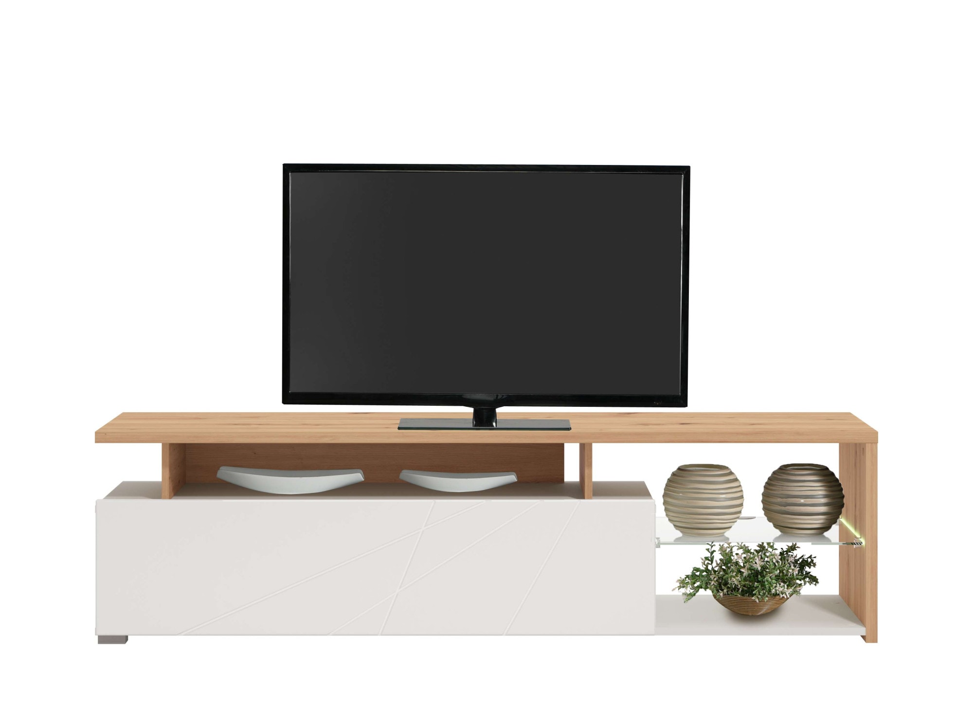 INOSIGN Lowboard »Arctic TV-Board«, TV-Kommode,Br. 170 cm, mit und ohne LED-Beleuchtung,Front mit Fräsung