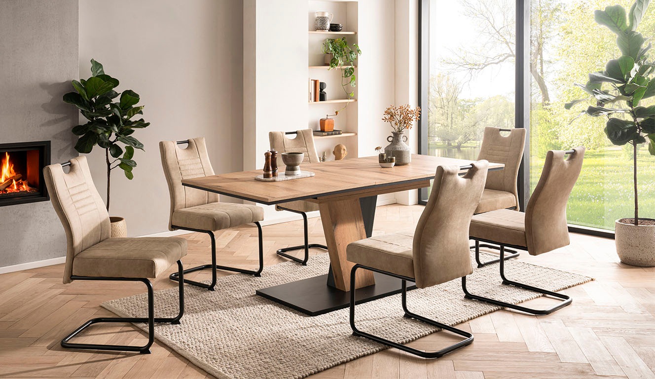 OTTO home Essgruppe »"Altona", Esstisch ausziehbar plus 6 Stühle, TOPSELLER günstig online kaufen