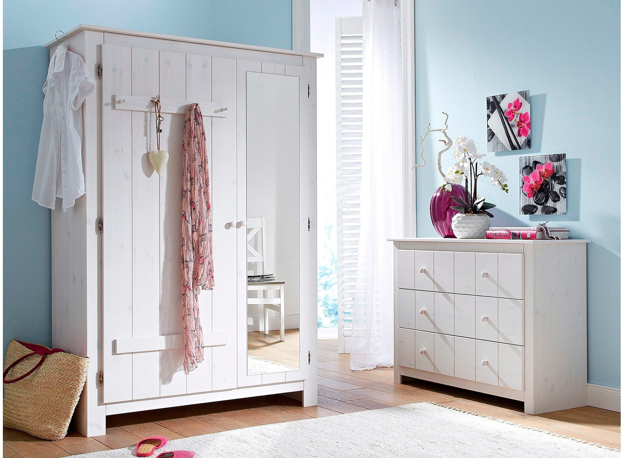 Home affaire Garderobenschrank Bertram aus schönem massivem Kiefernholz, mi günstig online kaufen