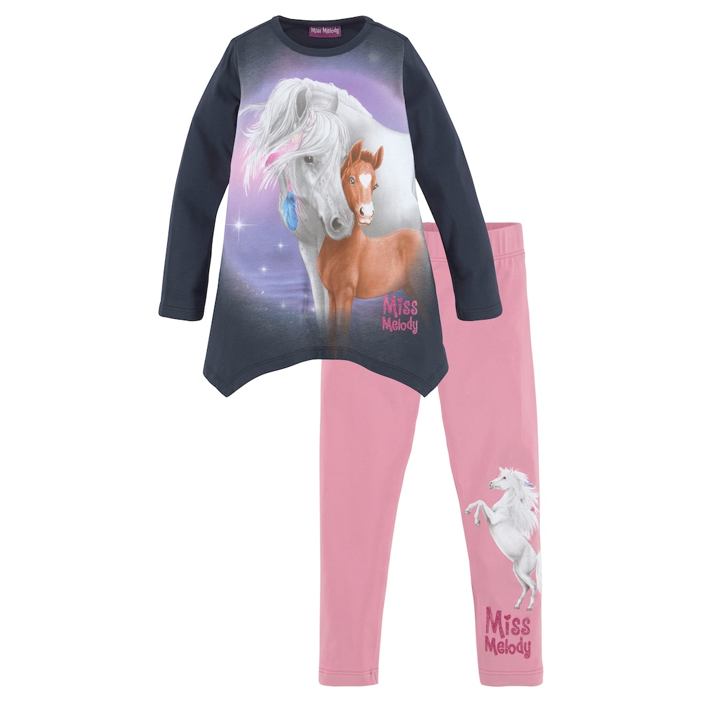 Miss Melody Langarmshirt & Leggings, (Set, 2 tlg.)