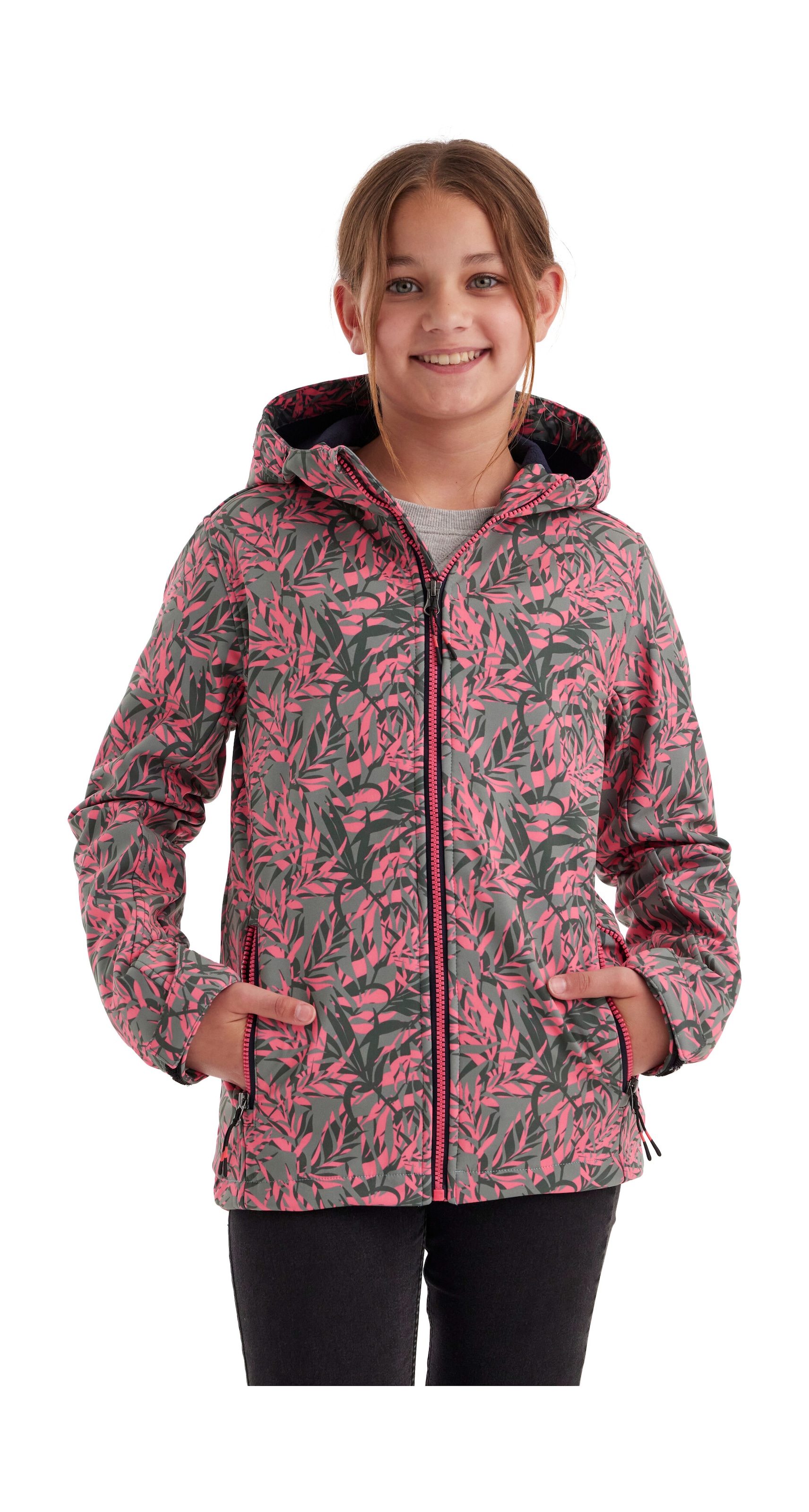 Killtec Softshelljacke »Mädchen Softshelljacke Print« Wasserdicht, windabweisend, atmungsaktiv, modischer Print
