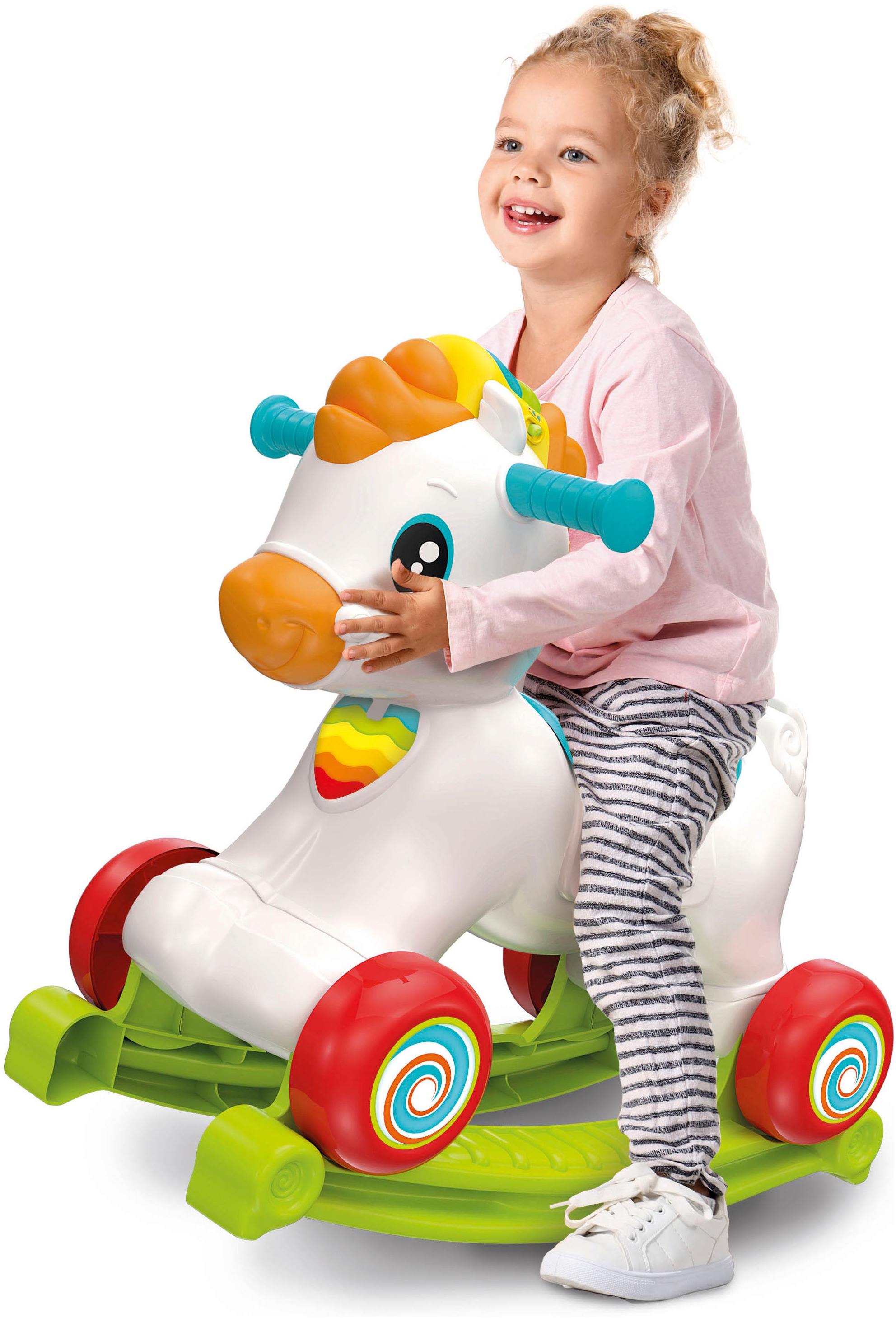 Clementoni® Schaukeltier »Baby Clementoni, 3in1 Schaukel-Pony«, mit Sound; Made in Europe