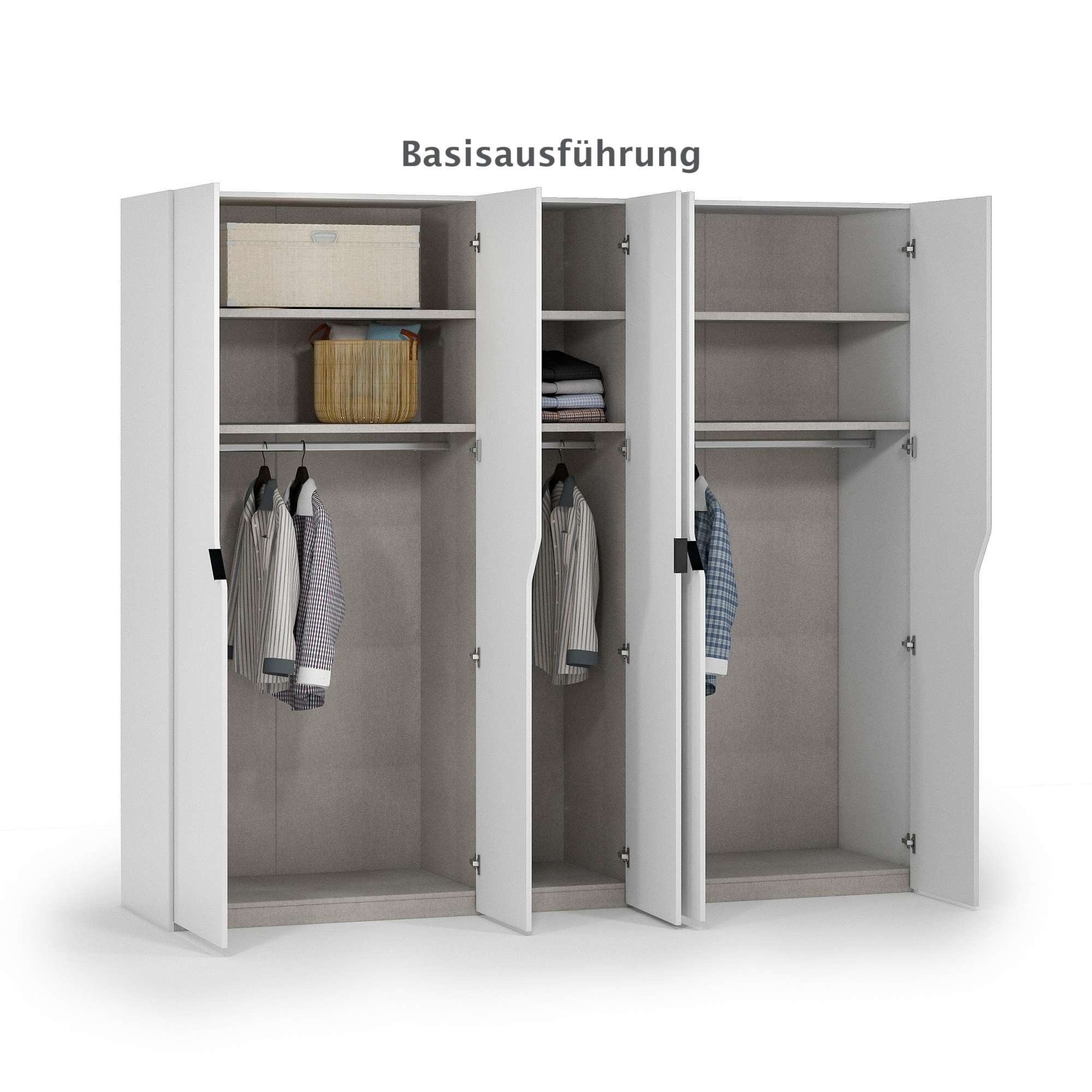 INOSIGN Kleiderschrank »AMETISTA, Drehtürenschrank, designgeformten Fronten«, Made in Italy, hochglanz lackiert, Basisausführung, Zubehör extra
