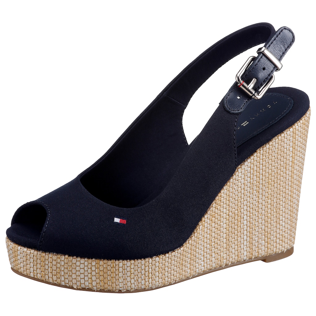 Tommy Hilfiger Keilsandalette »ICONIC ELENA SLING BACK WEDGE«