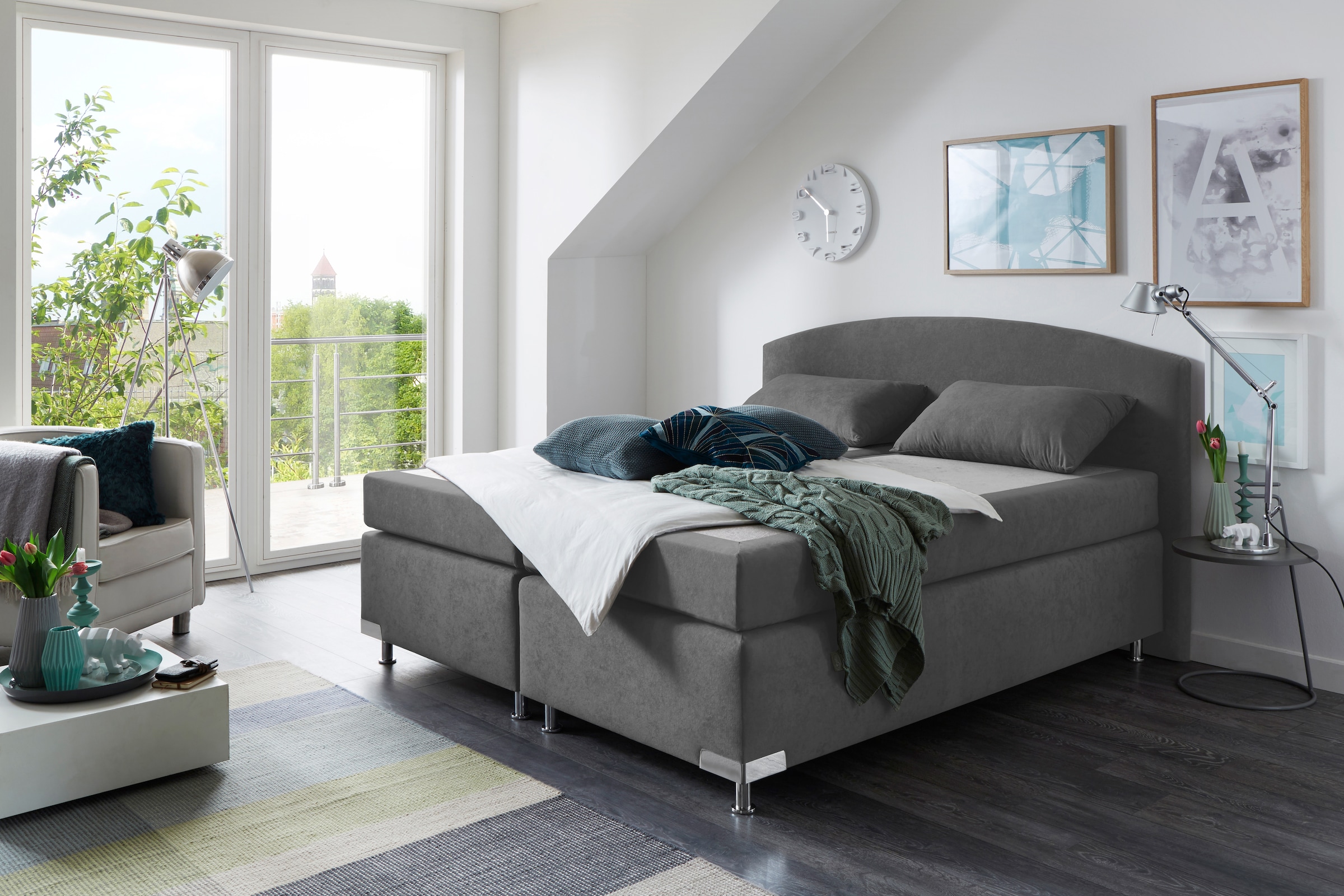 Westfalia Schlafkomfort Boxspringbett »Amsterdam«, (Optional mit Topper)