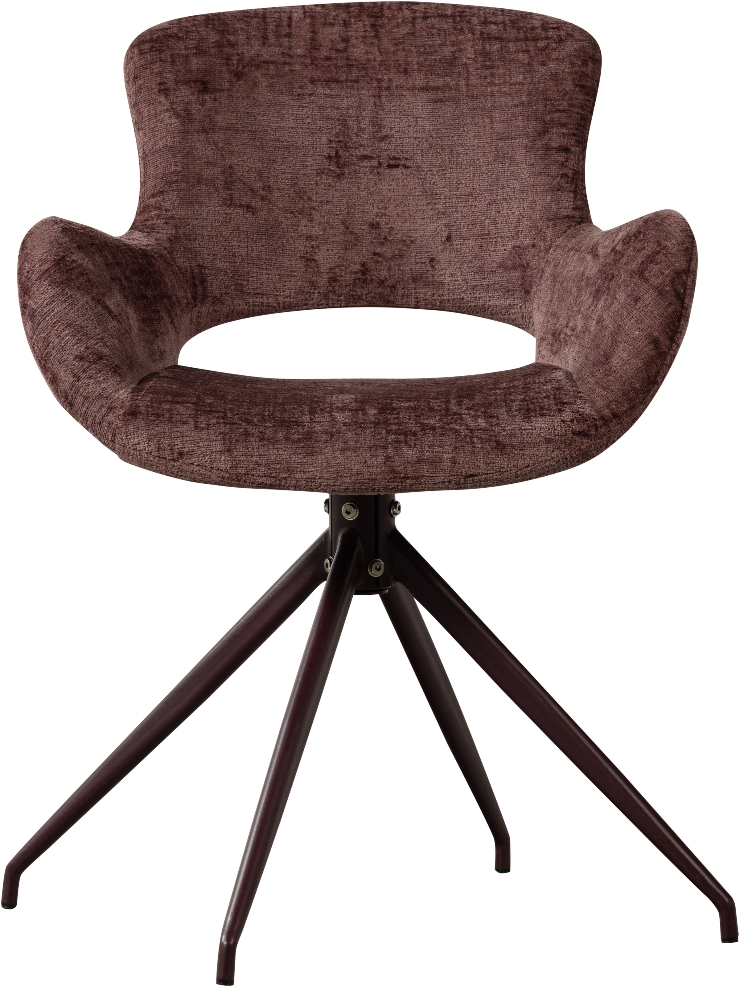 WOOOD Esszimmerstuhl »Eliva mit Grobstruktur-Velvetbezug und Metallgestell 58 x 82 x 58 cm« () Sehr hohe Verschleißfestigkeit, Drehmechanismus, Pfleiglicht