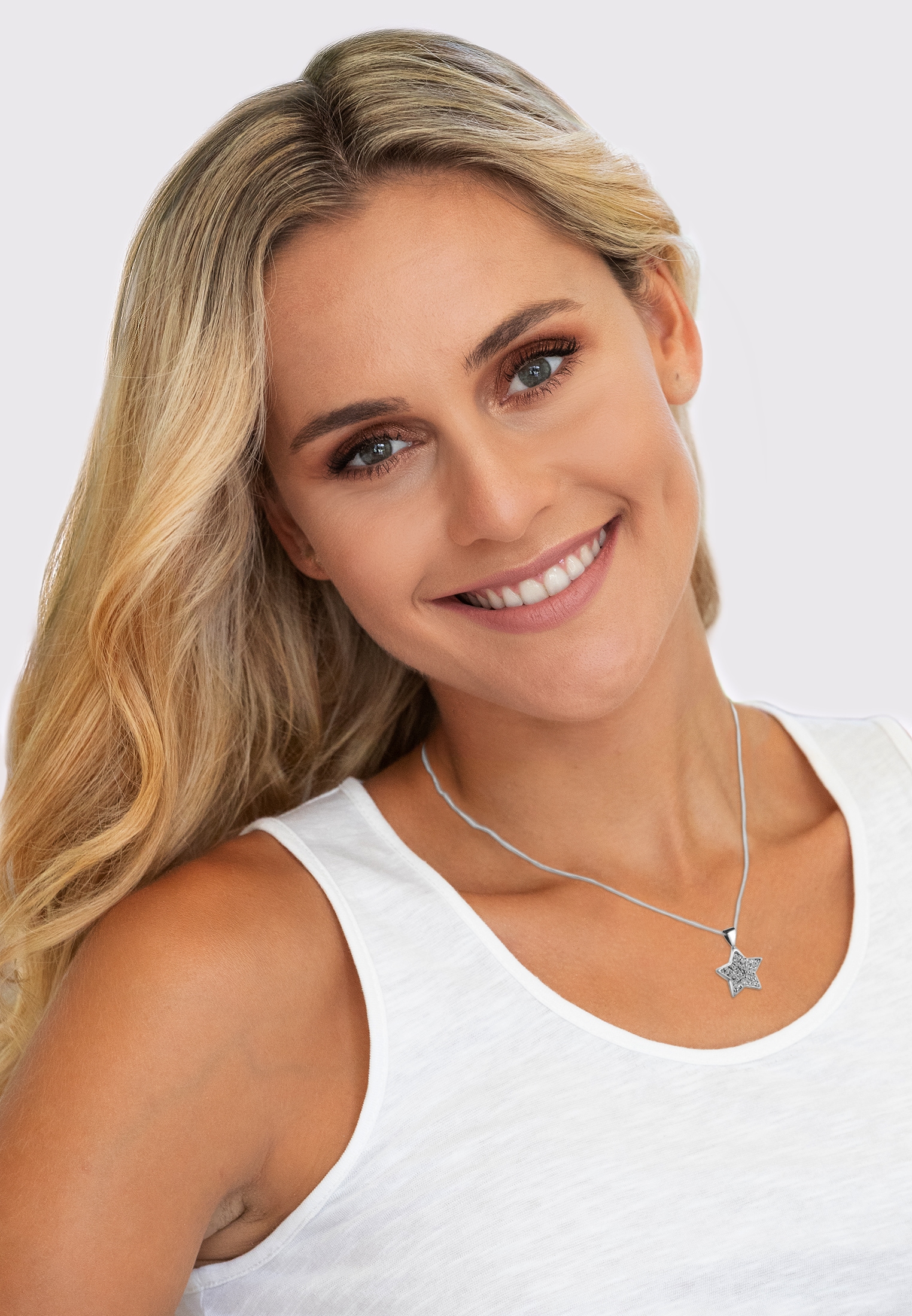 Nenalina Kettenanhänger »Stern Star Astro Kristalle 925 Silber«