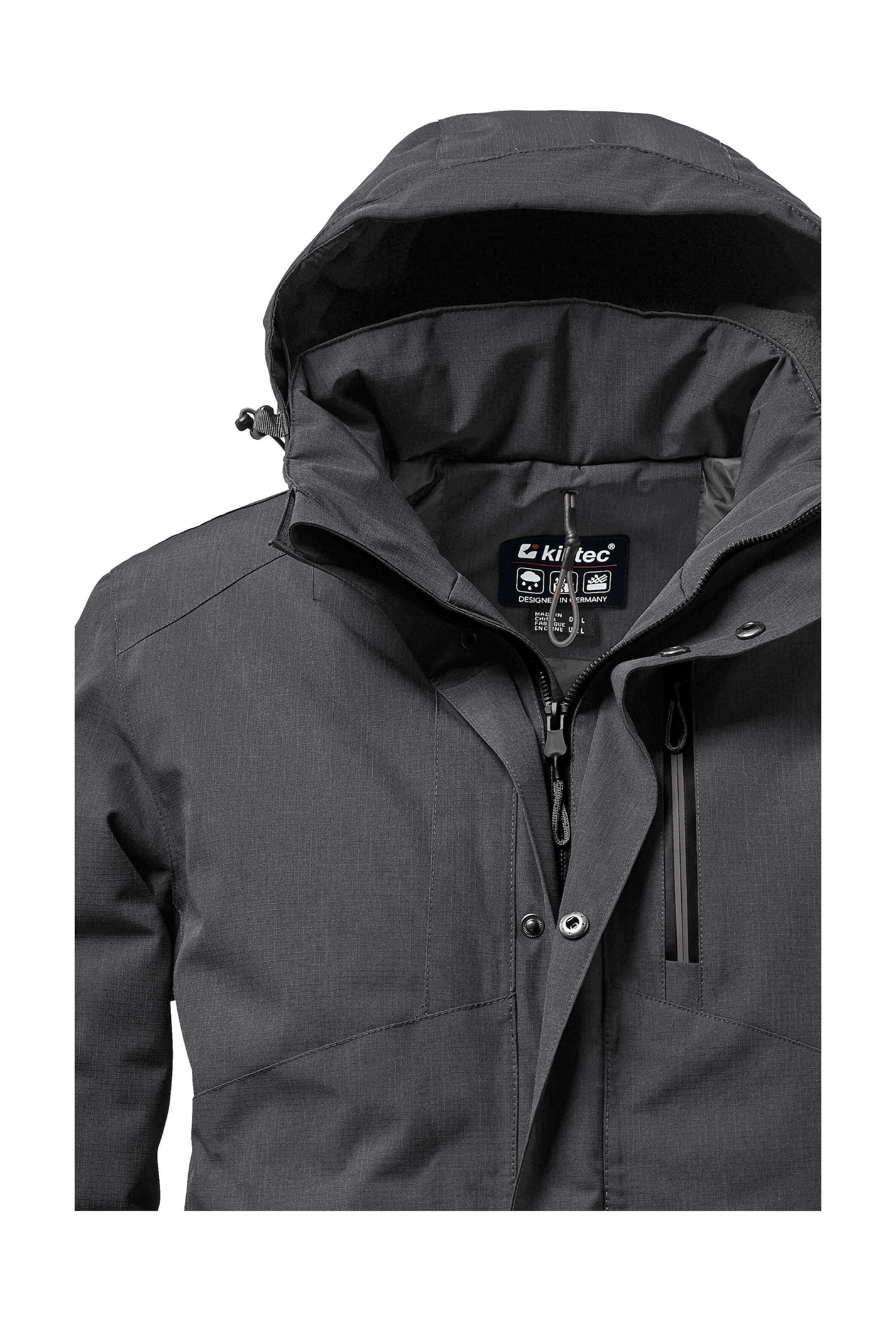 Killtec Funktionsjacke »KOW 161 MN JCKT KG«, Killtec Funktionsjacke: wasserdicht, atmungsaktiv, abnehmbare Kapuze