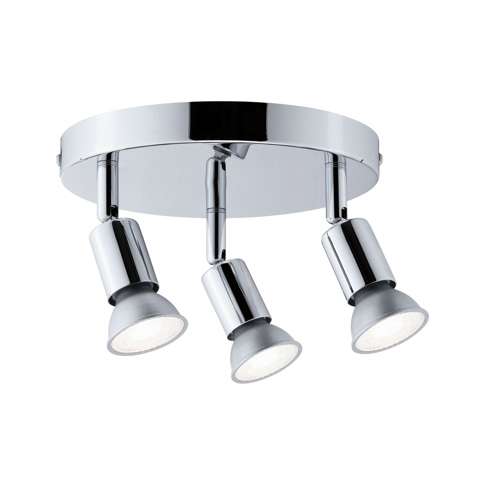 Paulmann Deckenleuchte »Carolina«, 3 flammig, Leuchtmittel GU10 | ohne Leuchtmittel, Spotlight IP44 max. 3x10W Chrom 230V Metall, GU 10
