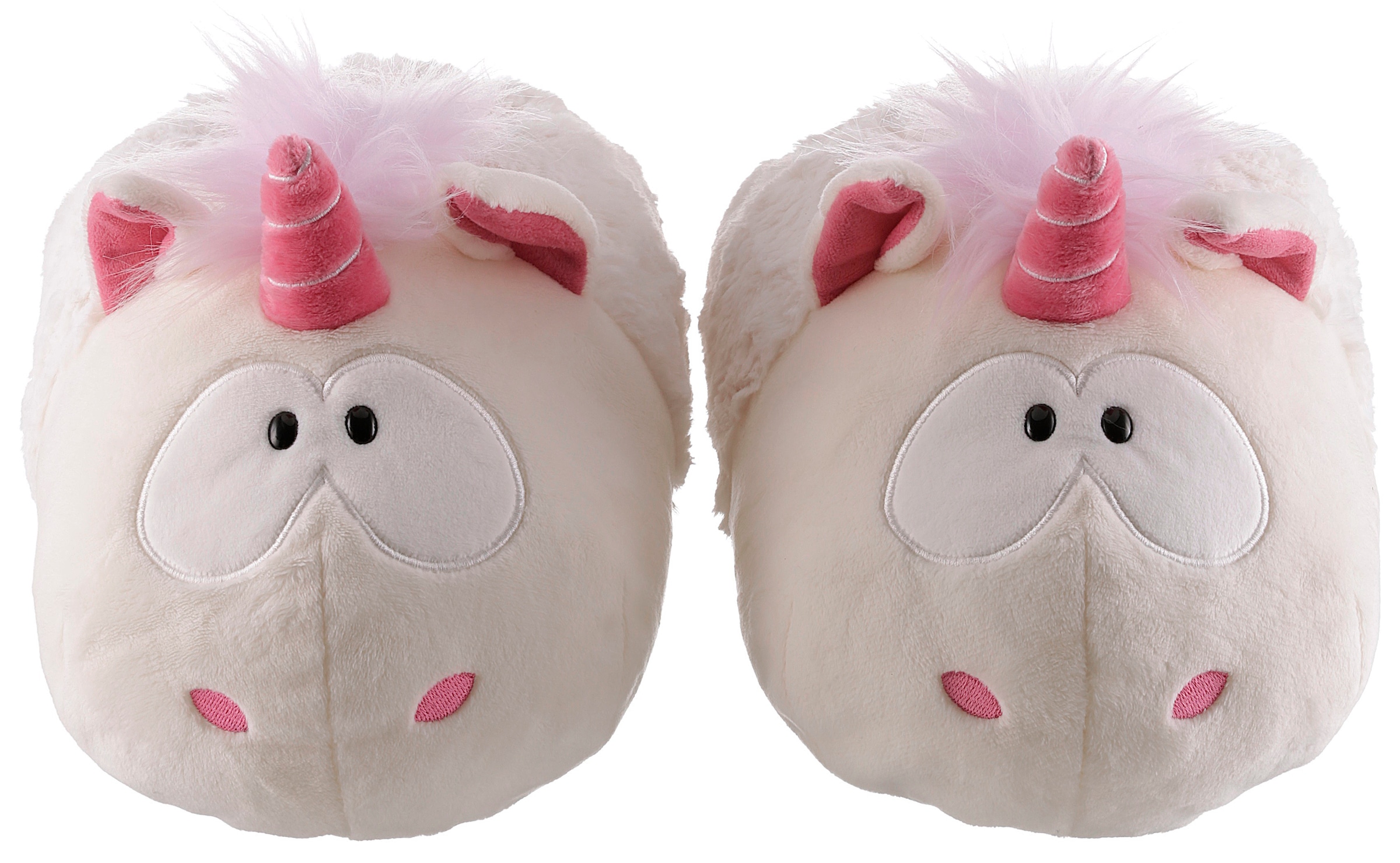 Nici Plüsch Hausschuhe »EINHORN THEODOR«  Einhorn Hausschuh mit Sternchen bestickt