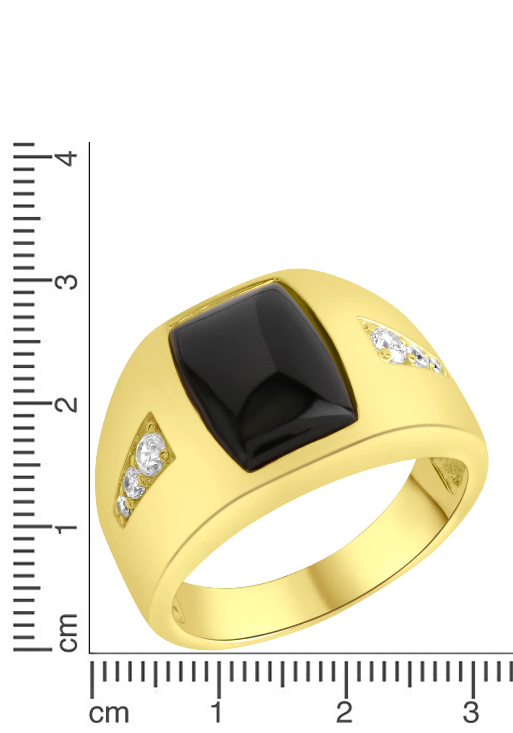 Firetti Fingerring »Schmuck Geschenk Silber 925 Silberring Siegelring«, mit Achat, Zirkonia (synth.)