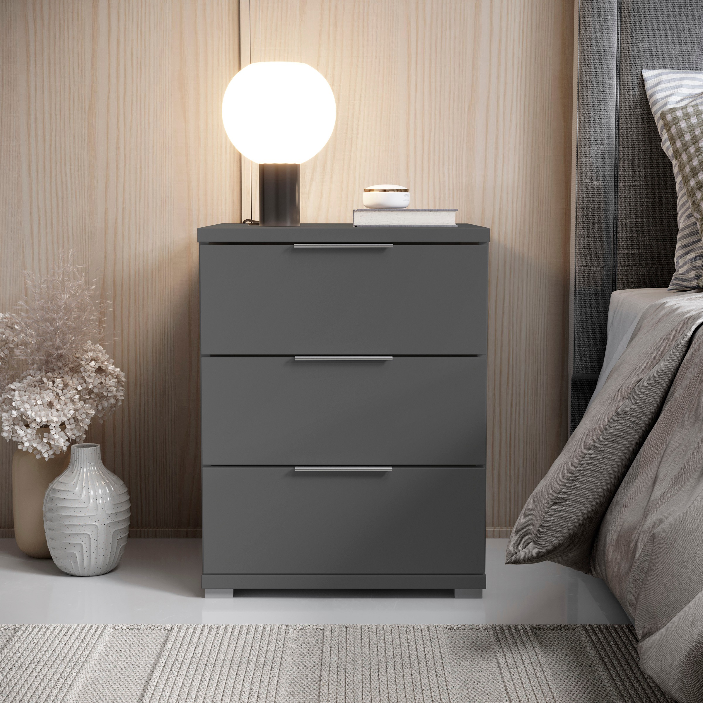 Schlafkontor Nachtkommode »Smilla Nachttisch, Nachtkonsole mit Schubkästen« günstig online kaufen