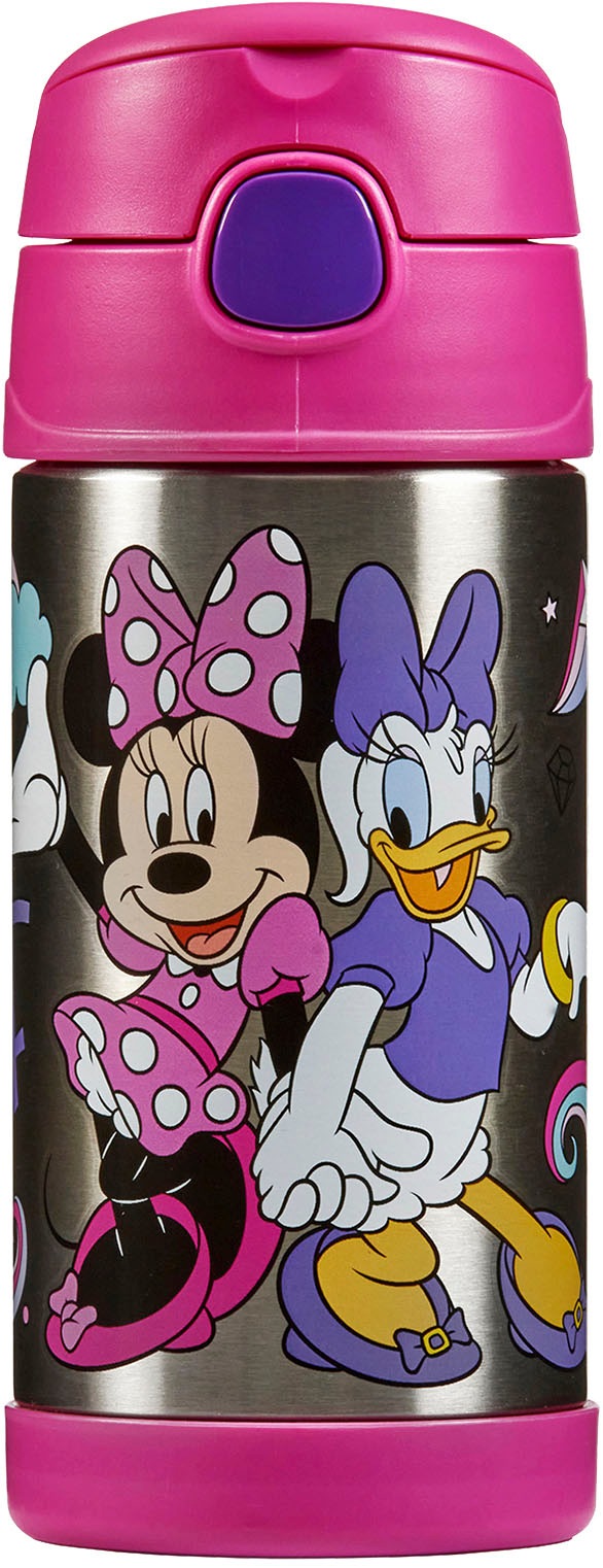 THERMOS Isolierflasche »FUNTAINER STRAW BOTTLE, doppelwandiger Edelstahl, spülmaschinenfest« 0,35l, mit Silikonstrohalm, absolut dicht