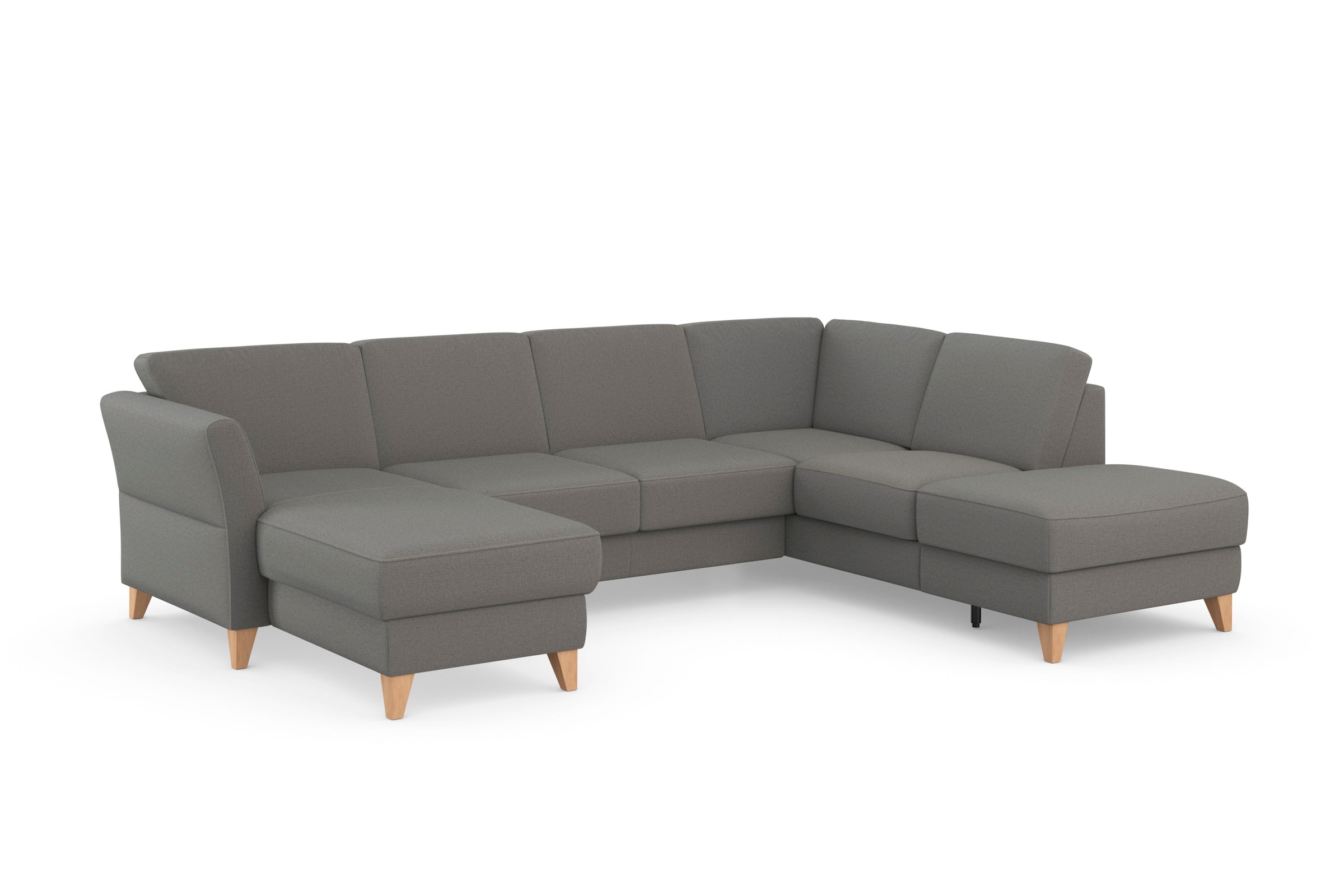 sit&more Wohnlandschaft »Visby U-Form« wahlweise mit Bettfunktion und Stauraum, frei im Raum stellbar