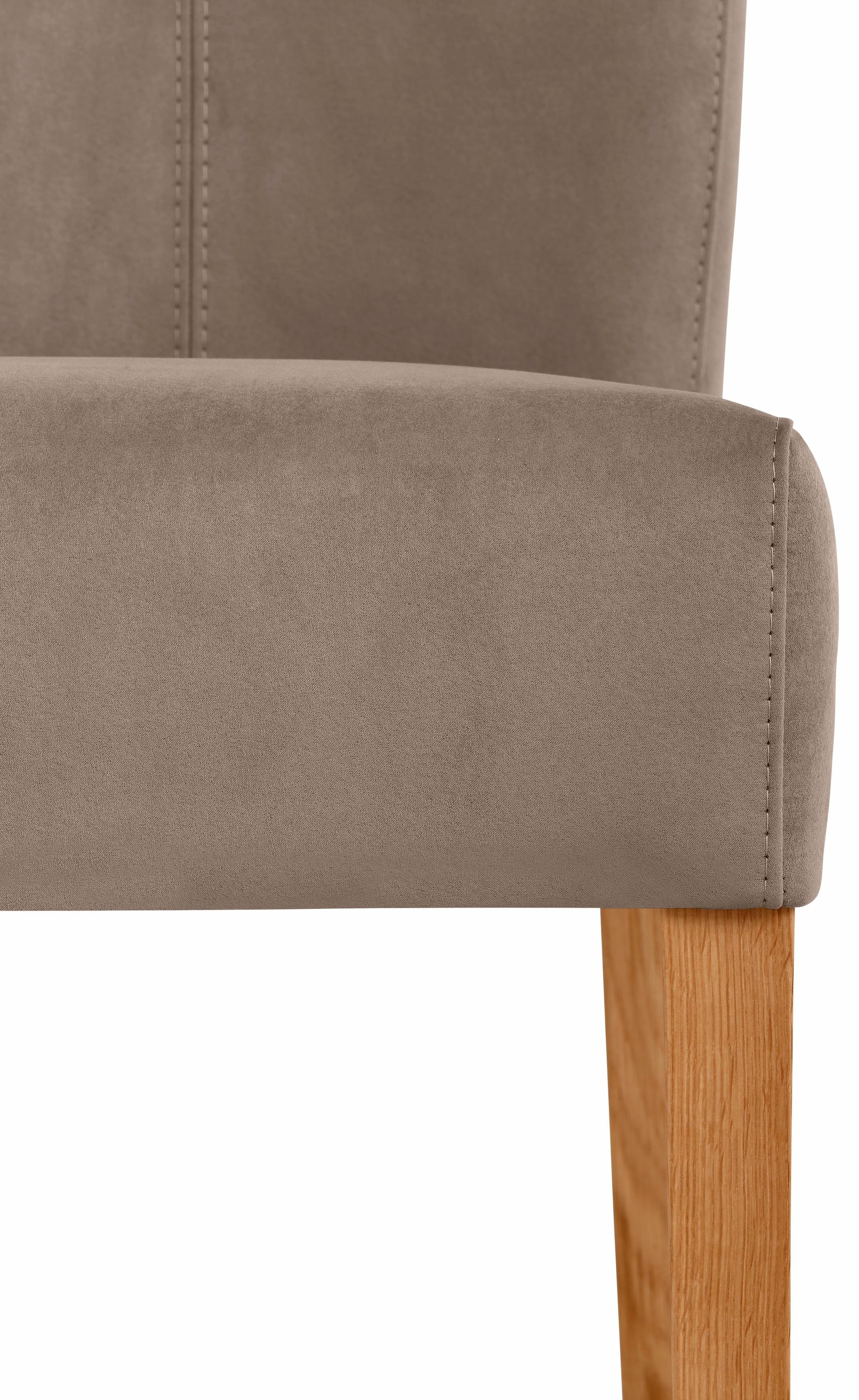 Home affaire Esszimmerstuhl »Queen Polsterstuhl BESTSELLER«, (Set), 6 St., Luxus-Microfaser, verschiedene Bezüge, Gestell Massivholz