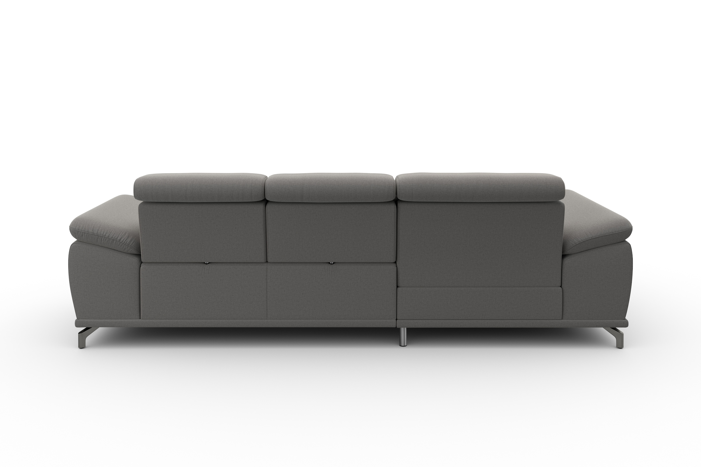 sit&more Ecksofa »Cabrio L-Form, mit Sitztiefenverstellung, Arm- und Kopfteilverstellung«, 2 Nierenkissen, Federkern, optional Bettfunktion und Stauraum