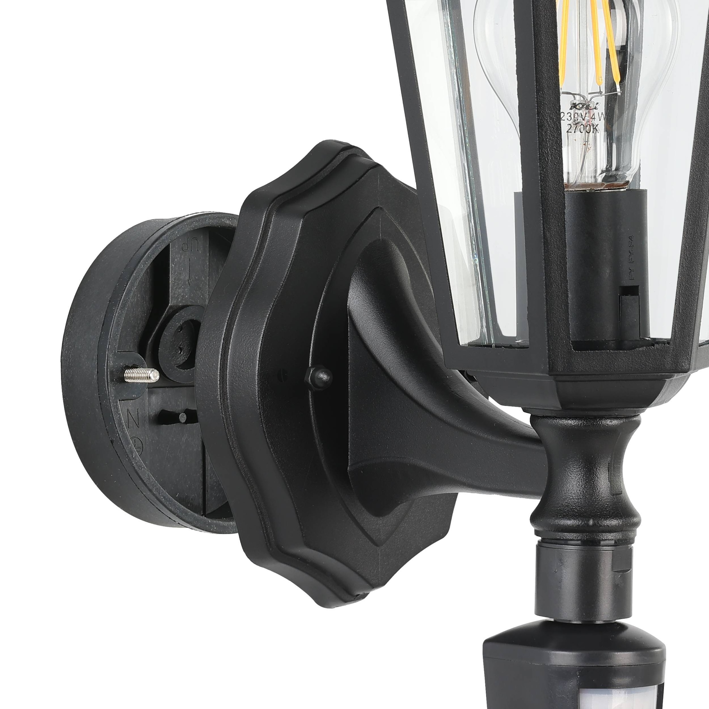 EGLO Wandleuchte »Laterna 4 Außen-Wandlampe, Außenleuchte, Aluguss und Glas, E27, IP44« E27 1 Stk. Wand-/Deckenleuchte - L16,5 x H36 x AL21,5 cm - schwarz - 1X60W exkl.