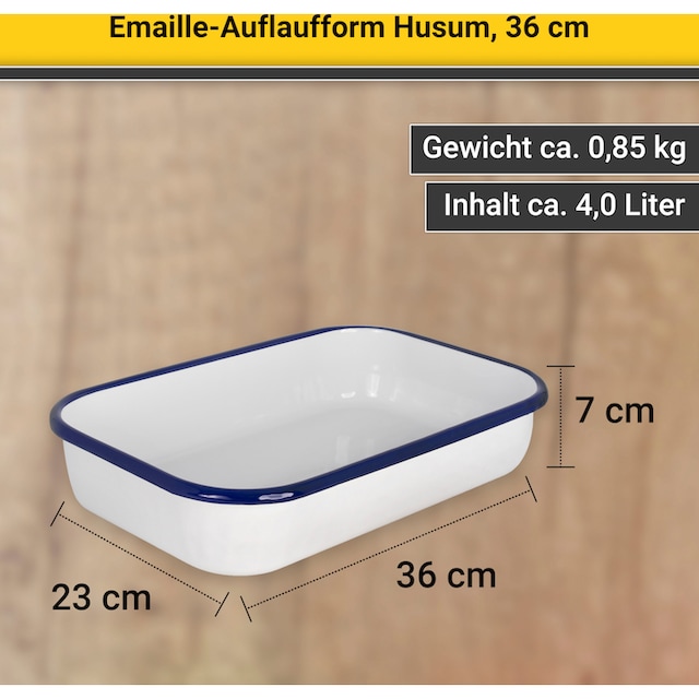 Krüger Auflaufform »Husum«, Emaille, 36 cm auf Raten kaufen