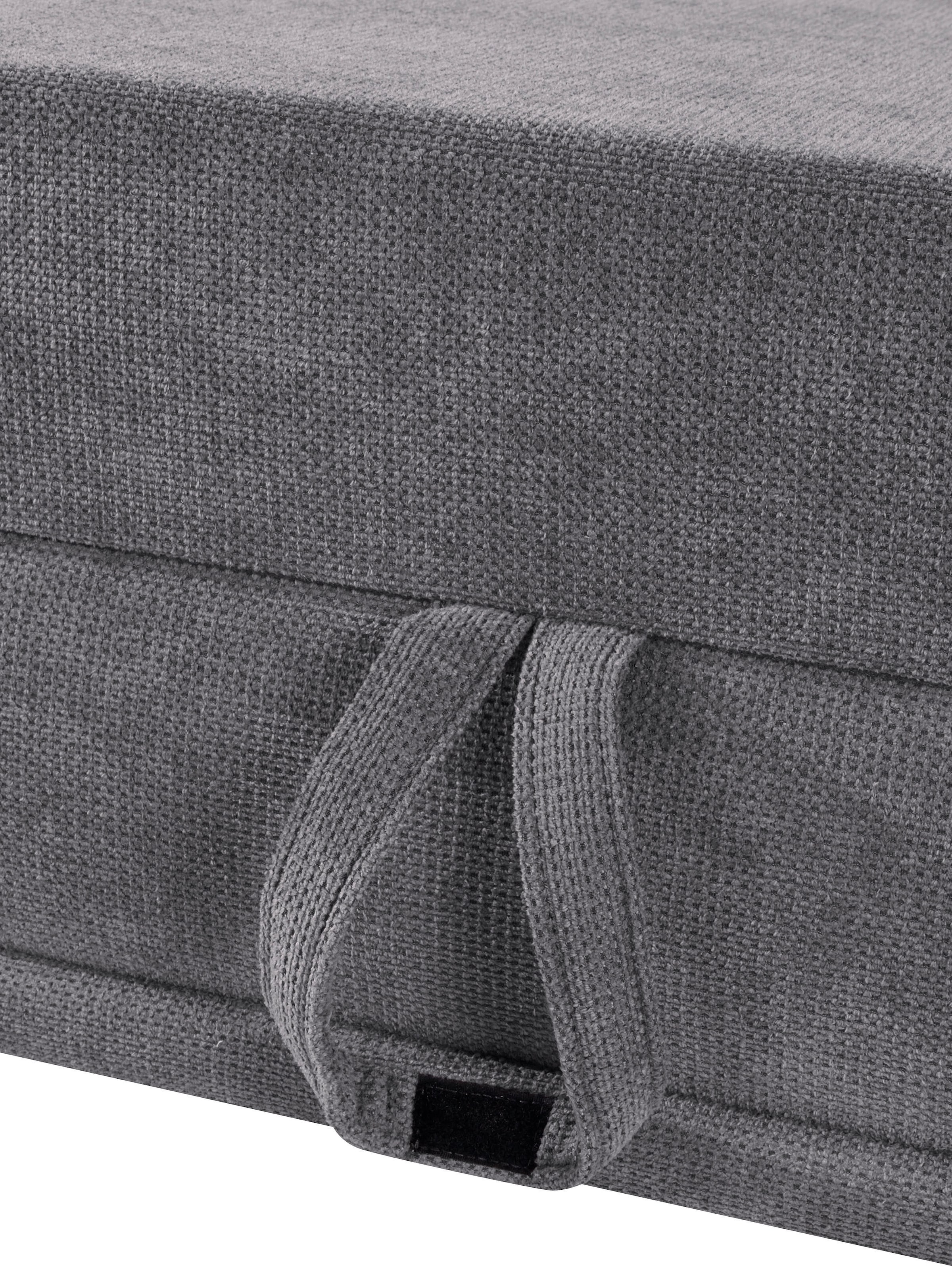 Places of Style Ecksofa Costello, mit Sitztiefenverstellung und Armlehnfunktion, incl. 3 Nierenkissen