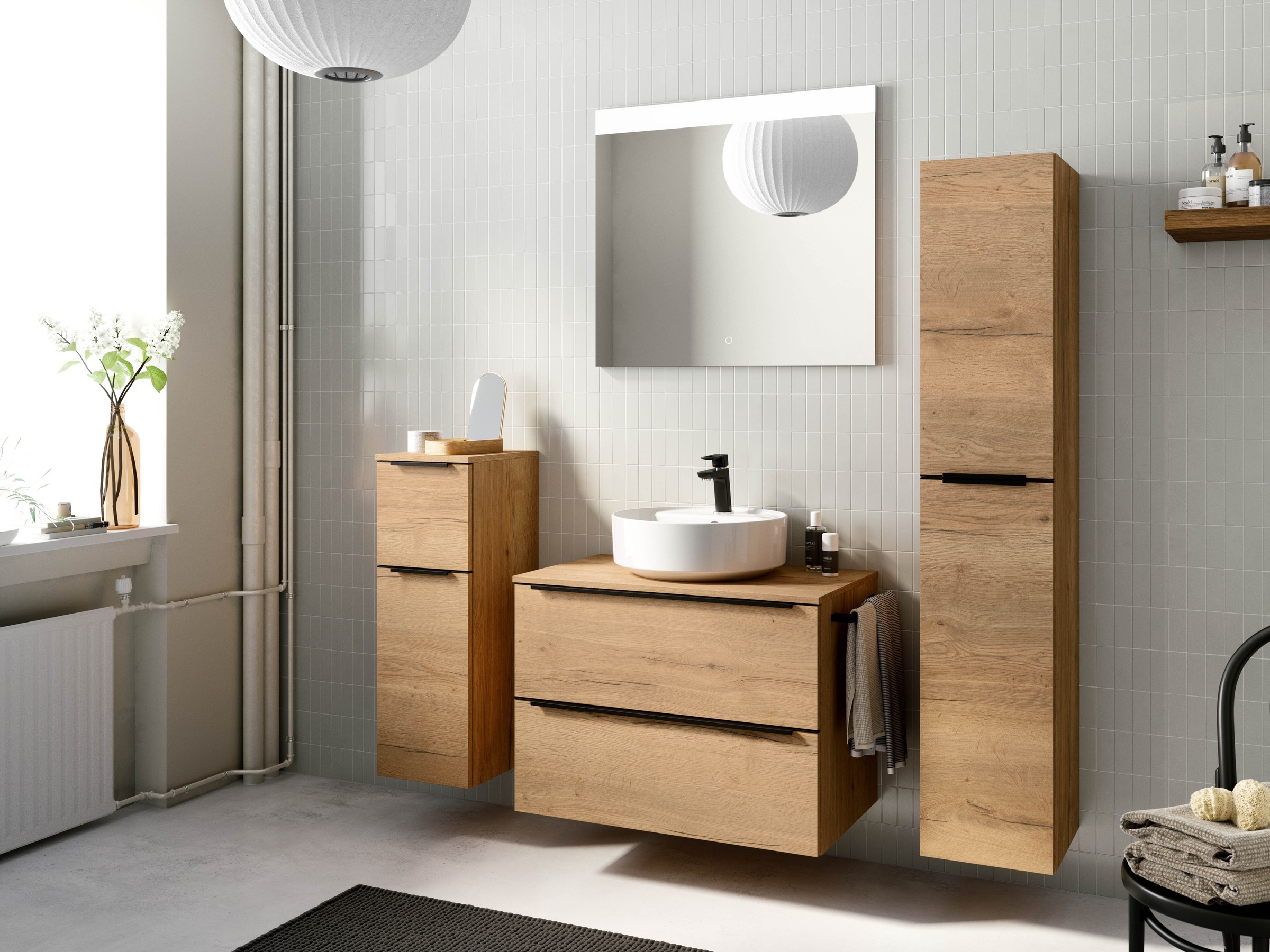 nobilia® Badmöbel-Set »Alvene« vormontiert, mit Soft-Close, 2 Stk. tlg. günstig online kaufen