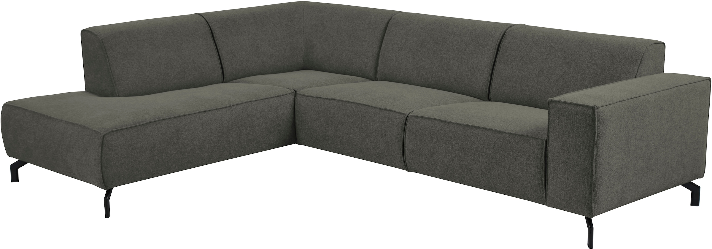 Places of Style Ecksofa Lorcan, in Lederoptik oder Strukturstoff lieferbar