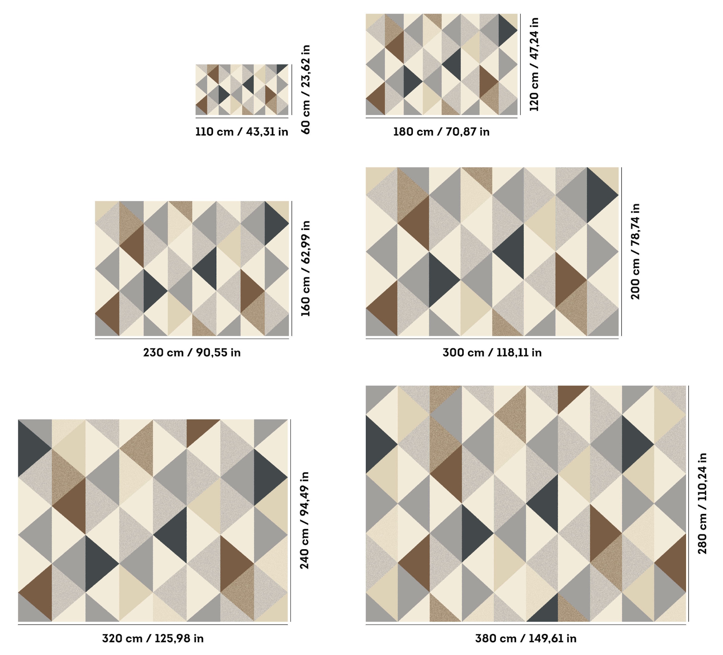 my home Teppich »Berlad Geo«, rechteckig, 9 mm Höhe, mit besonders weichem Flor, Kurzflor, modernes geometrisches Design
