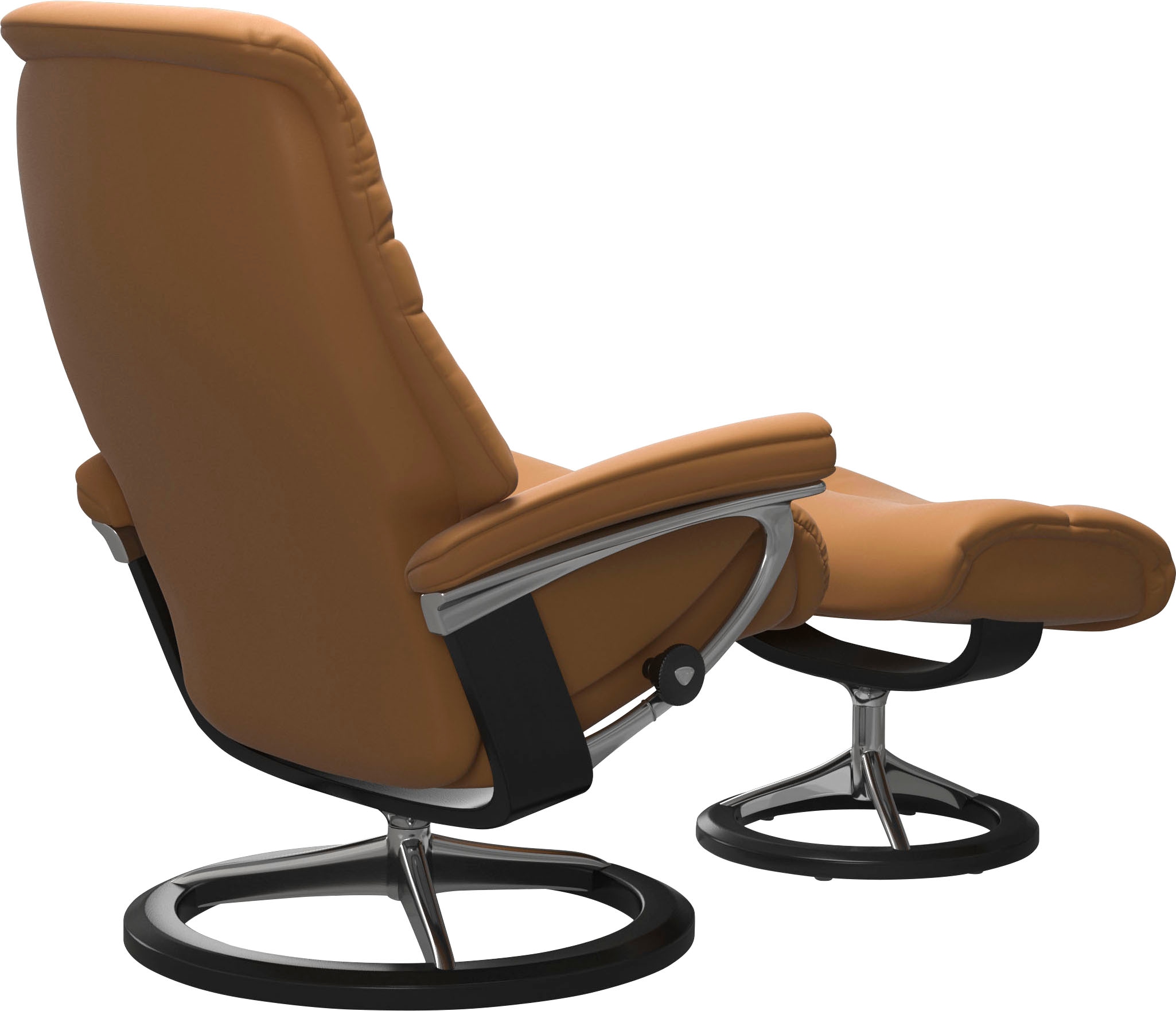 Stressless® Relaxsessel »Sunrise«, (Set, Relaxsessel mit Hocker), mit Signature Base, Größe S, Gestell Schwarz