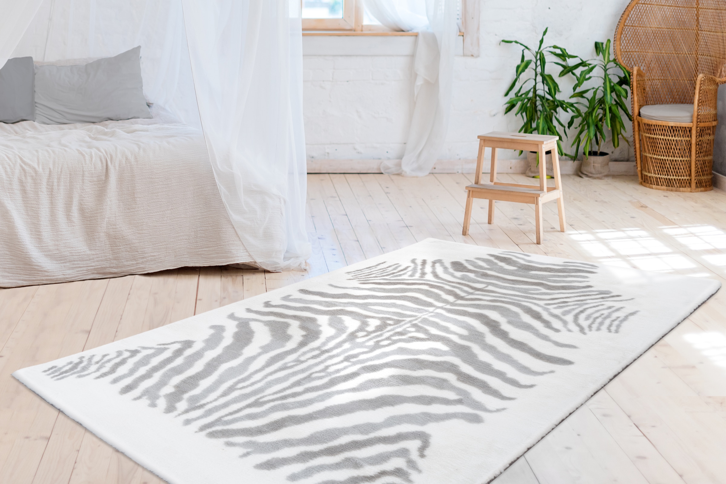Arte Espina Teppich »Rabbit Animal 400«, rechteckig, 30 mm Höhe, Kuscheliger Hochflorteppich, per Hand getuftet, mit Baumwollrücken