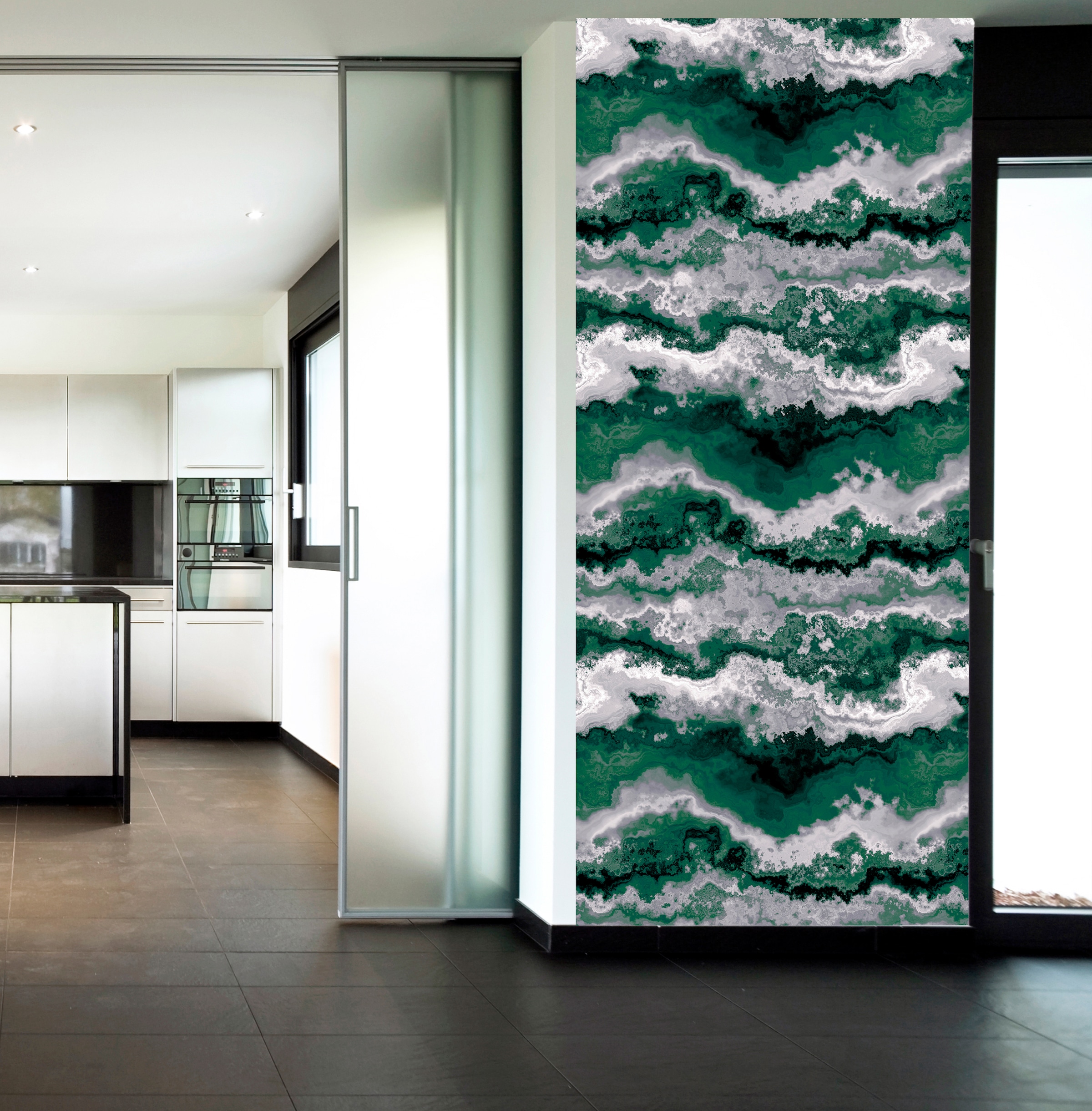 queence Vinyltapete »Sheash«, bedruckt-clean-unifarben-minimalistisch-Abriebeffekte-Steinoptik, 90x250cm, selbstklebend, kinderleichte Anbringung, Sticker