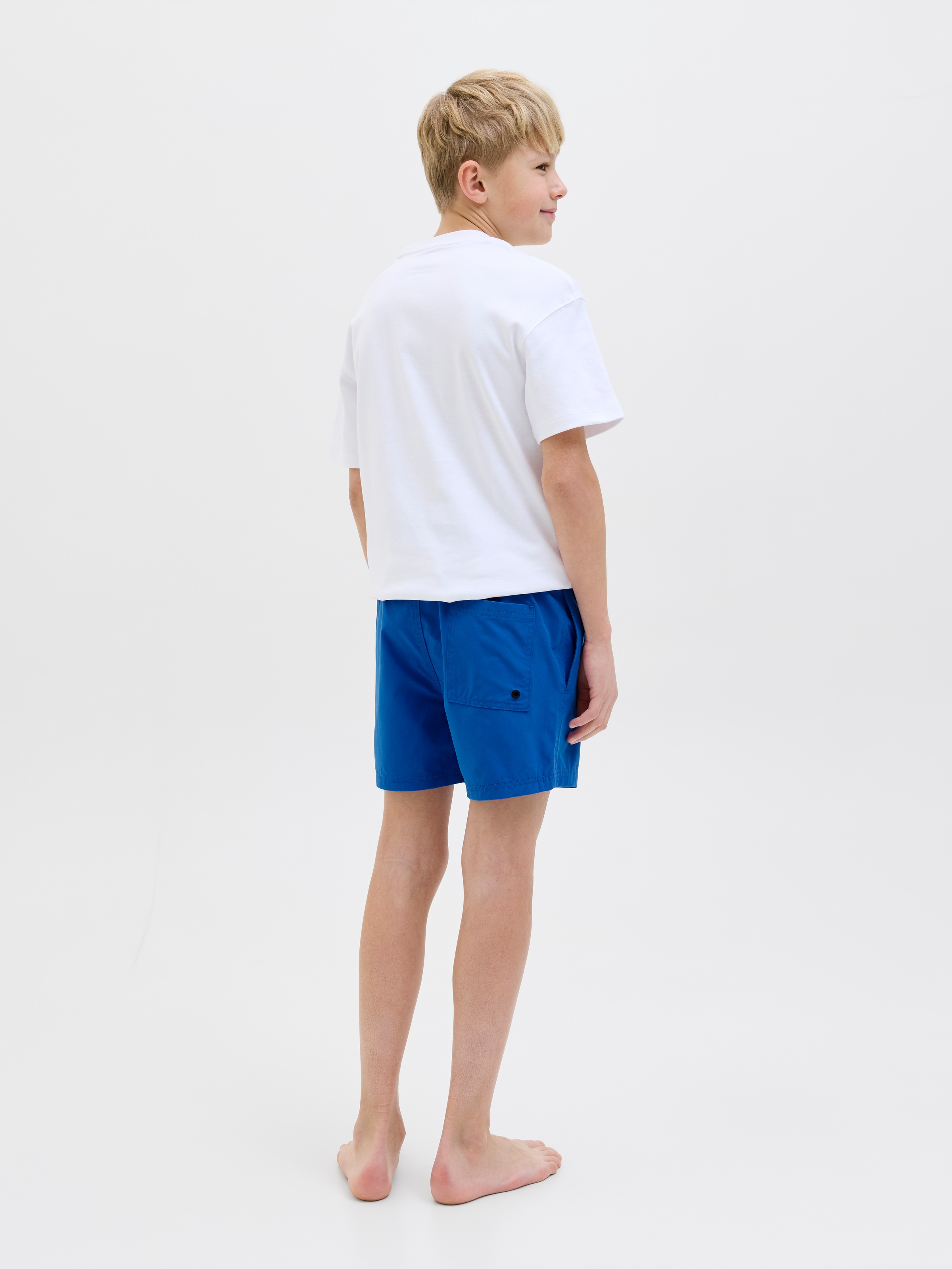 Jack & Jones Junior Badeshorts »JPSTMAUI mit Double Layer Optik und Kordelzug« unifarben, modisch, regular fit, Web